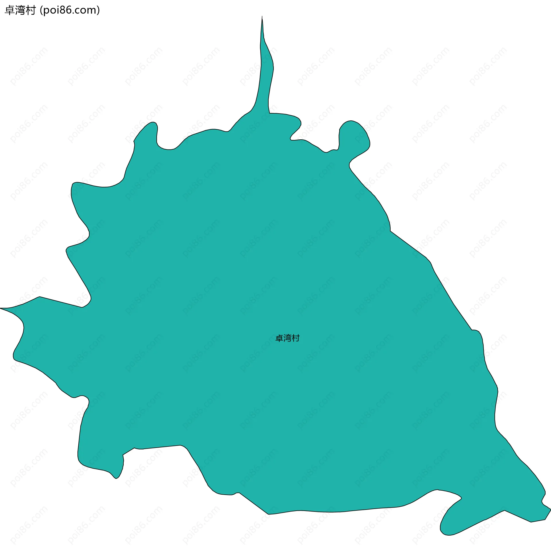 卓湾村边界地图