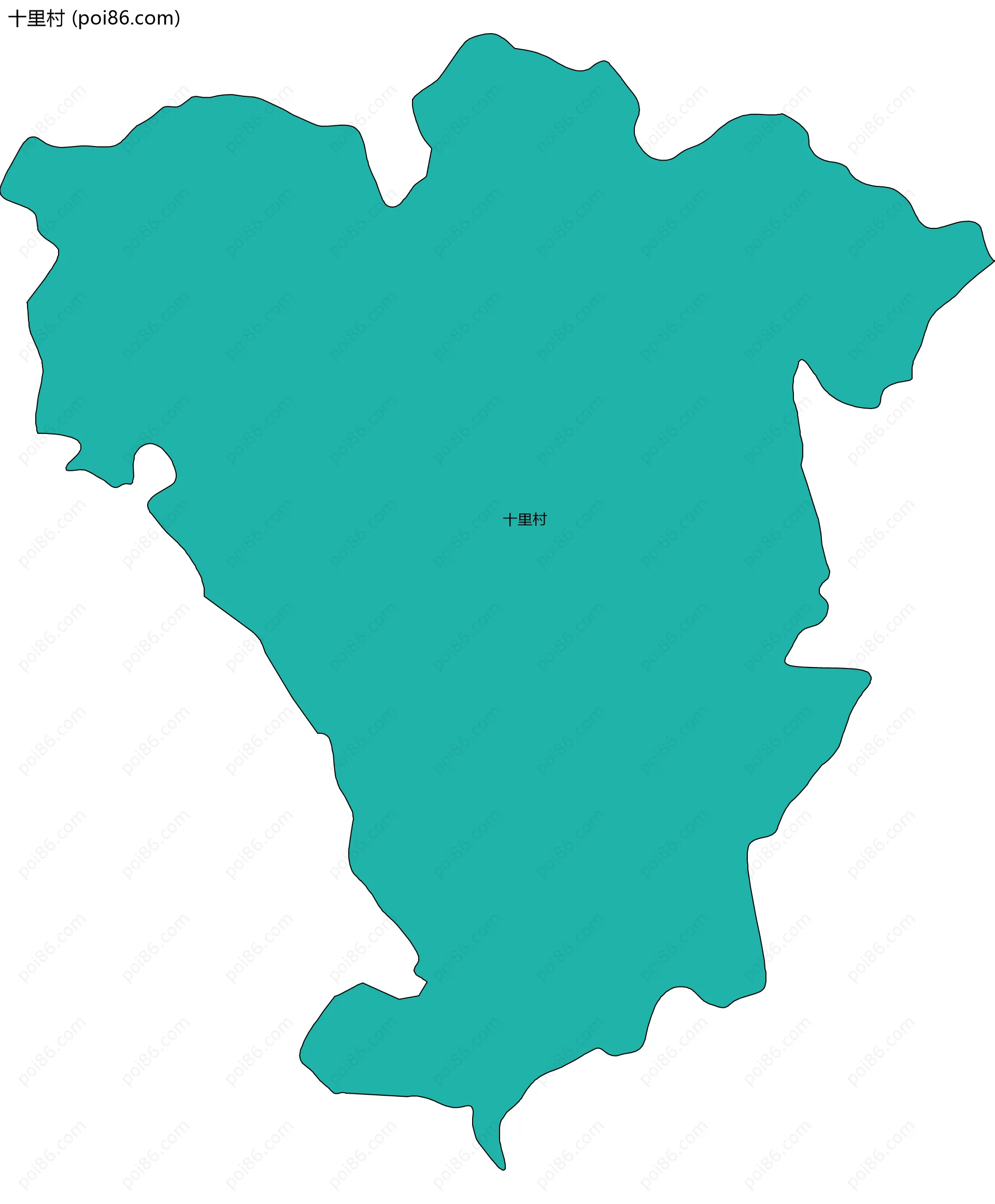 十里村边界地图