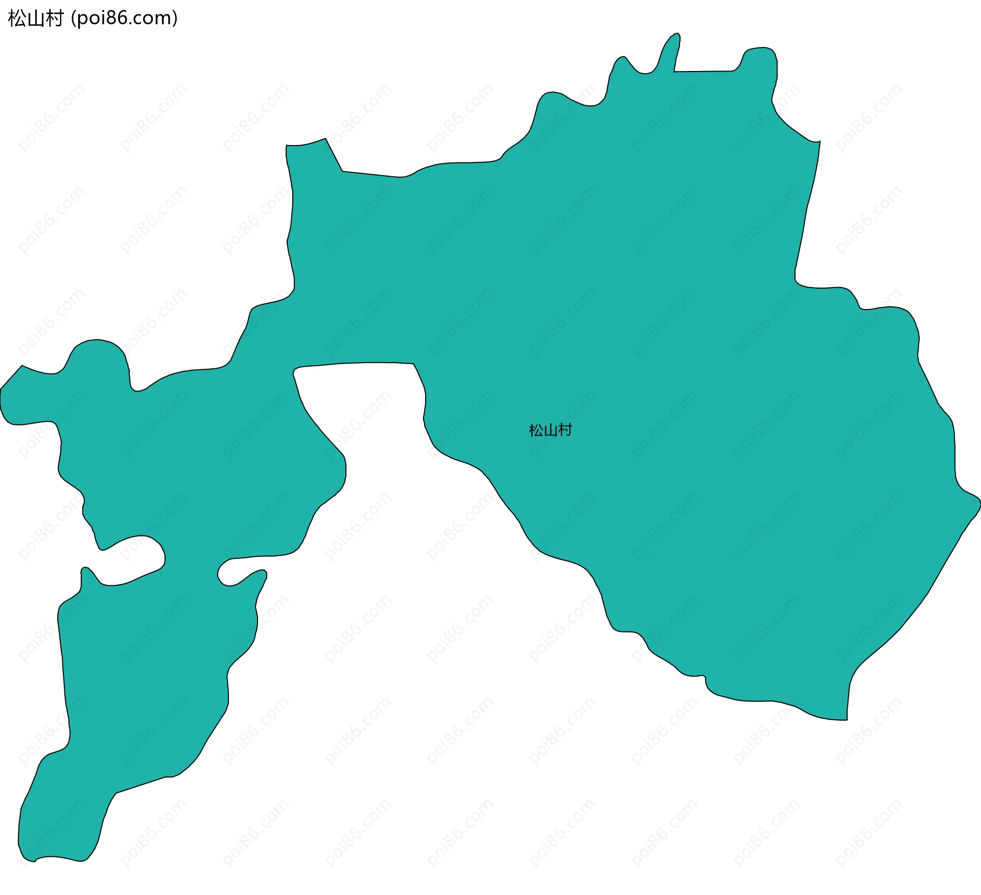 松山村边界地图