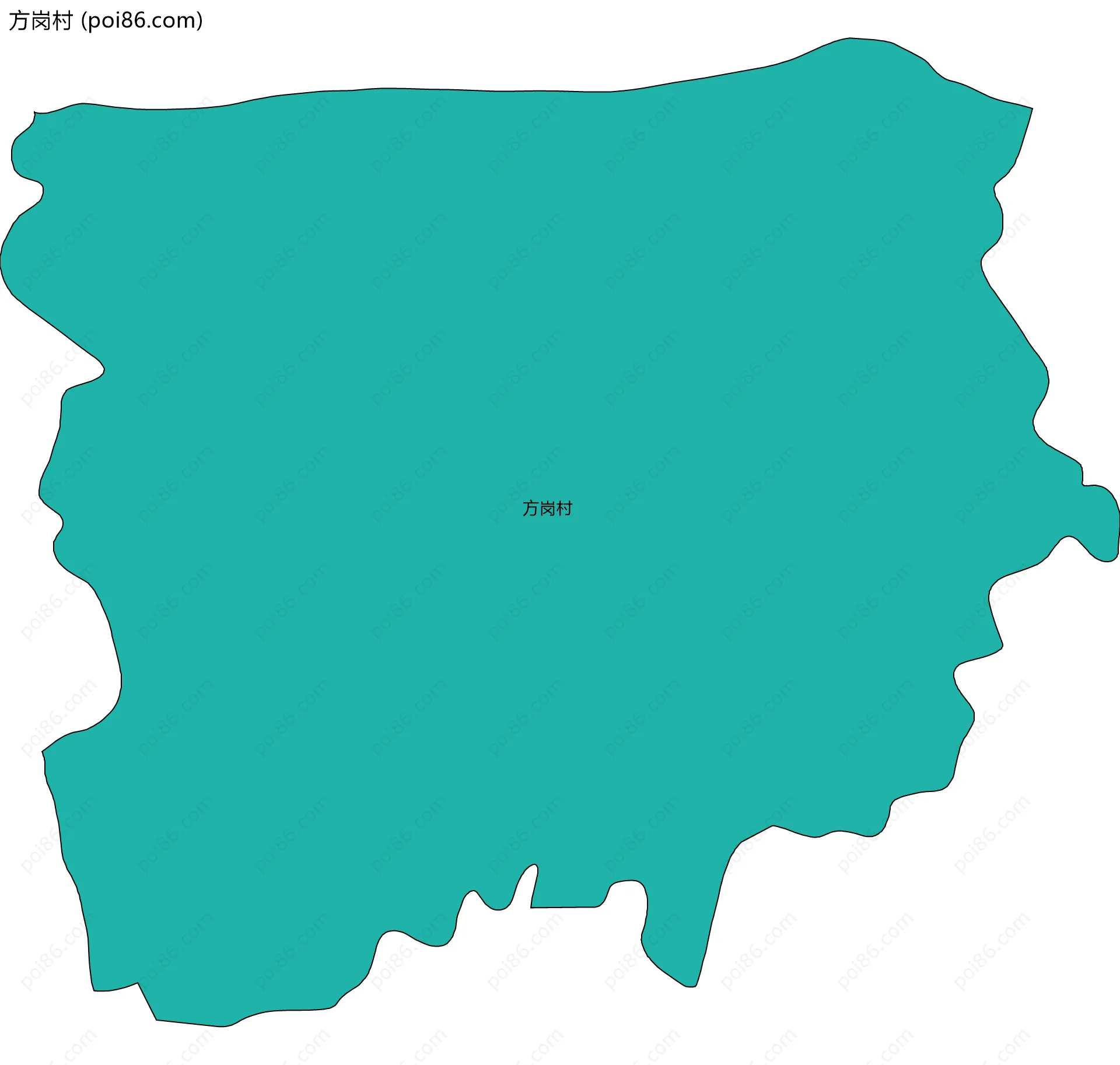 方岗村边界地图