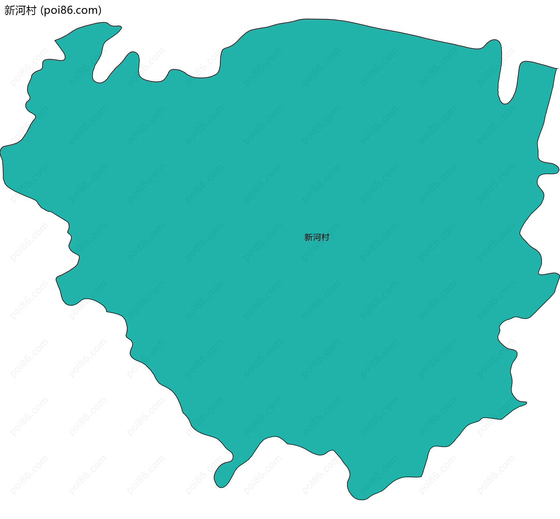 新河村边界地图
