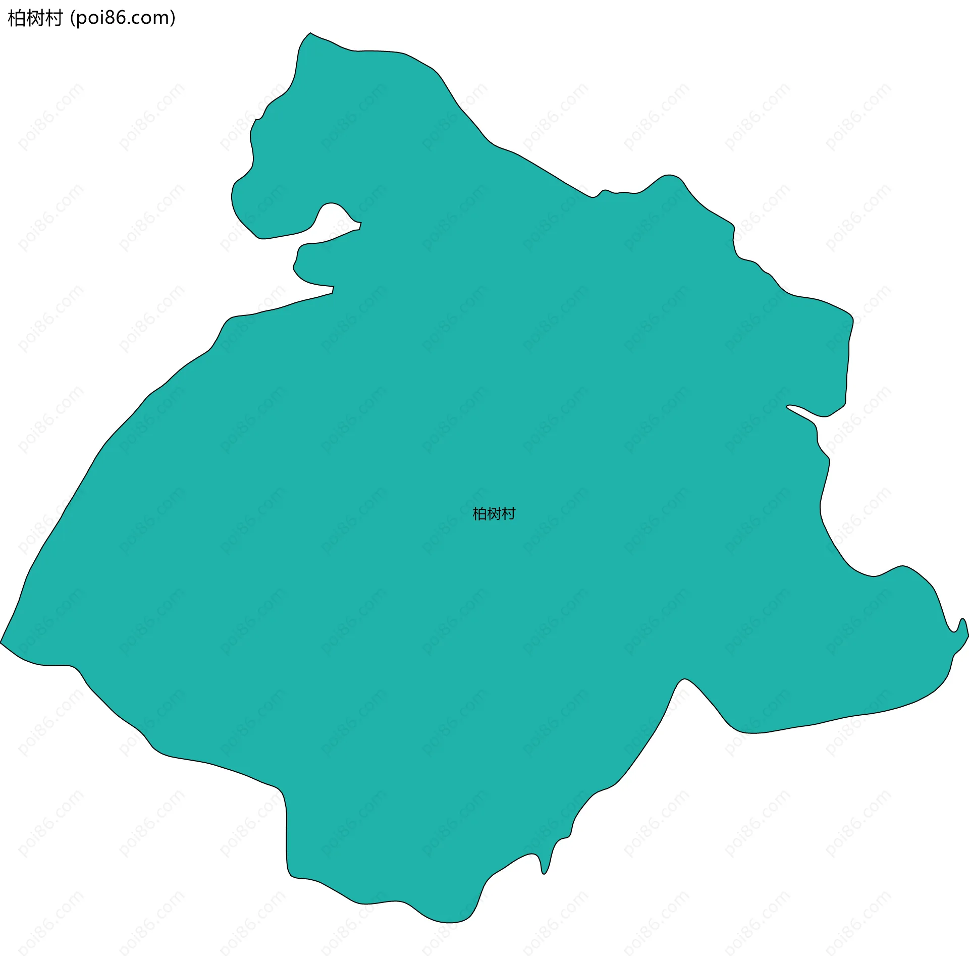 柏树村边界地图