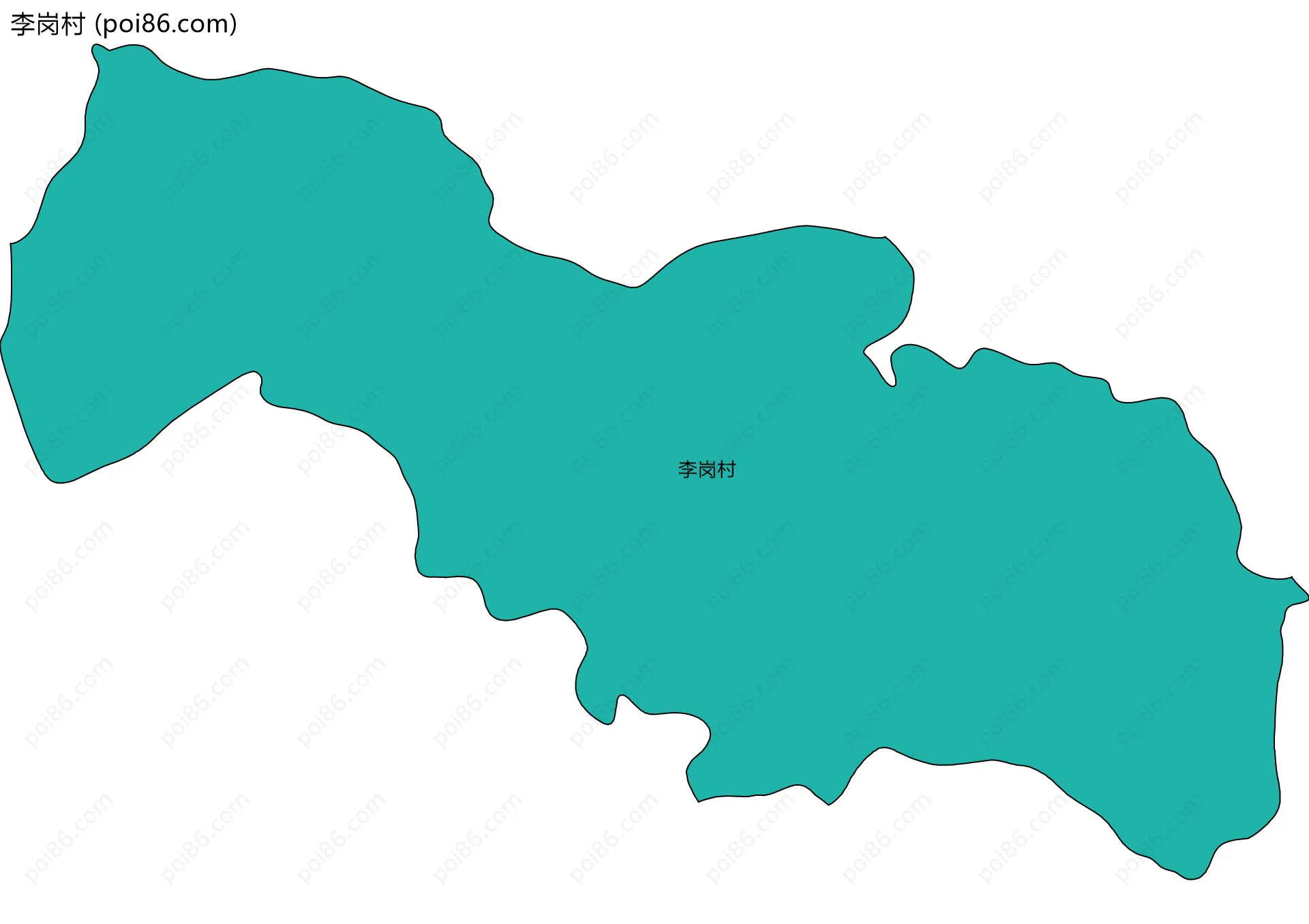 李岗村边界地图