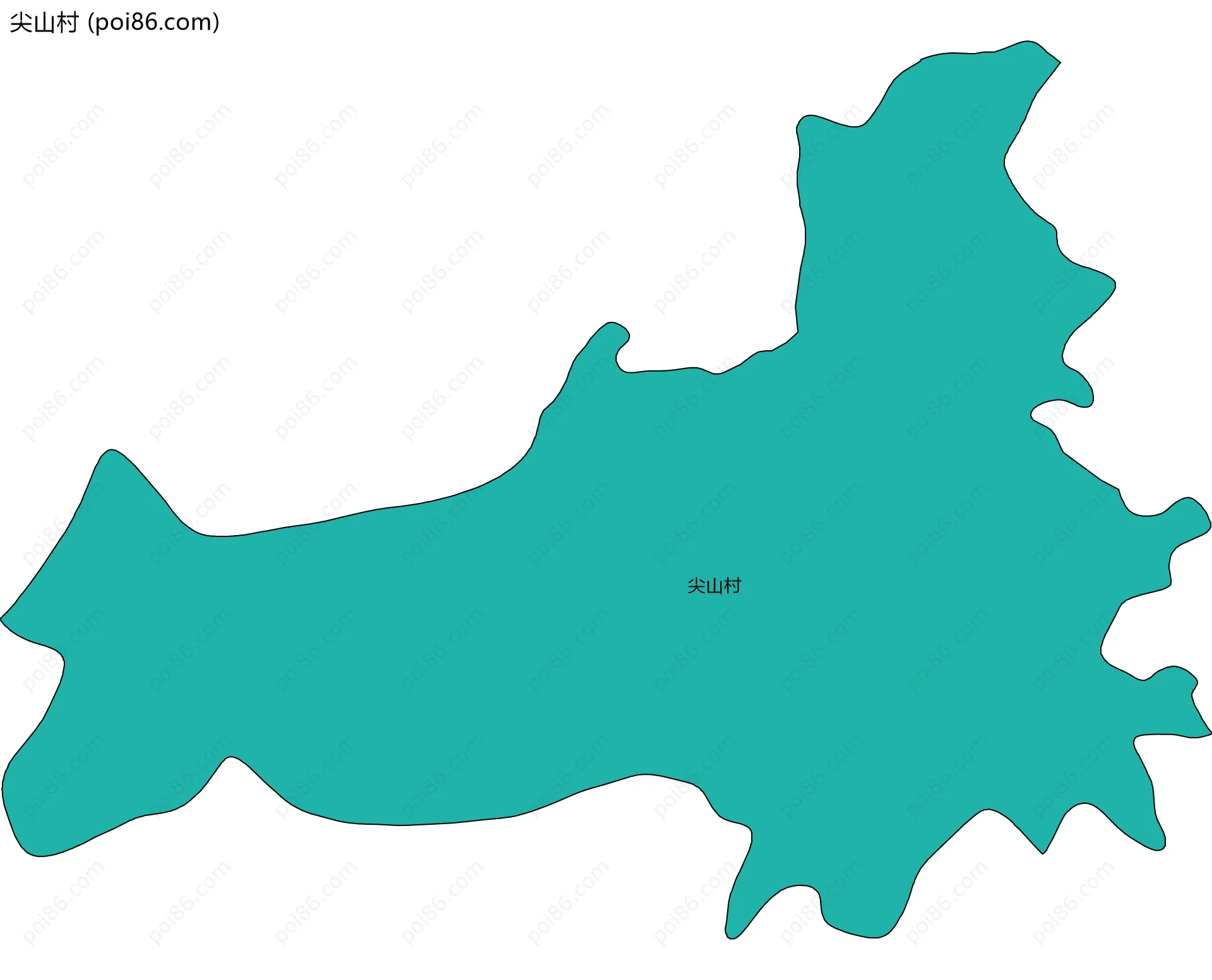 尖山村边界地图