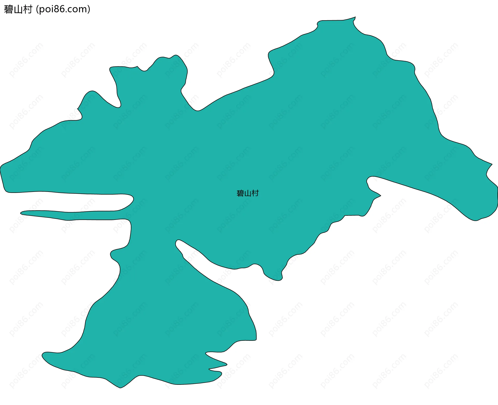 碧山村边界地图