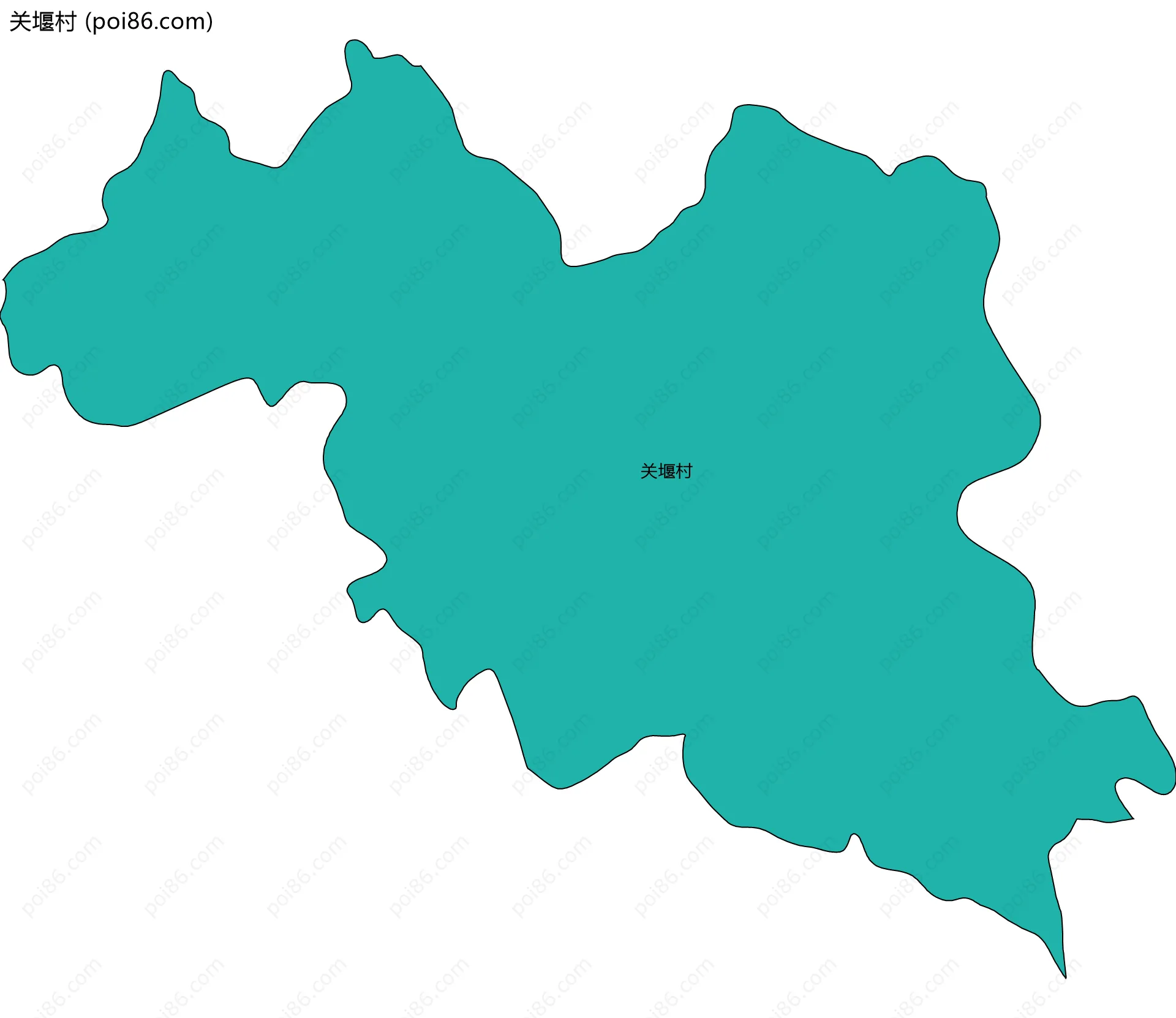 关堰村边界地图