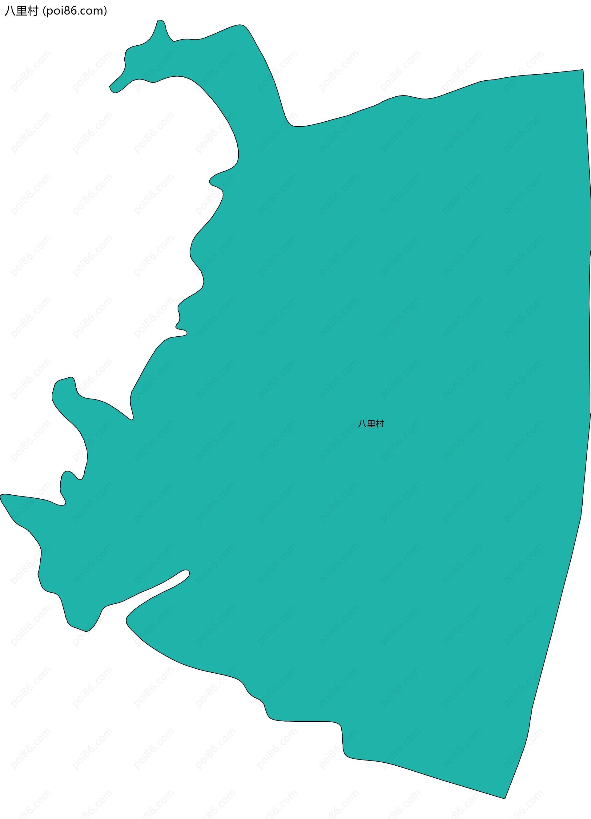 八里村边界地图