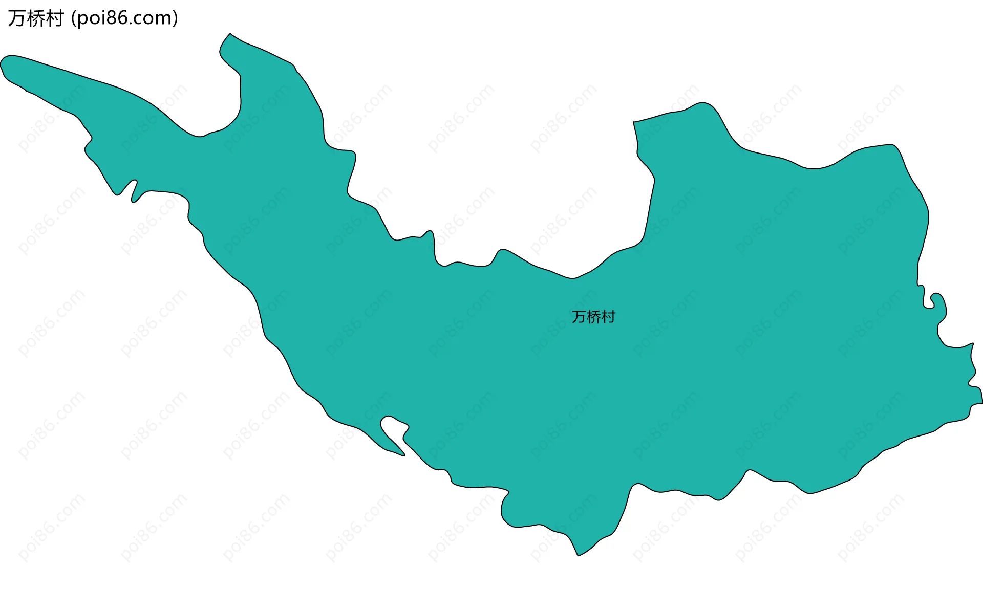 万桥村边界地图
