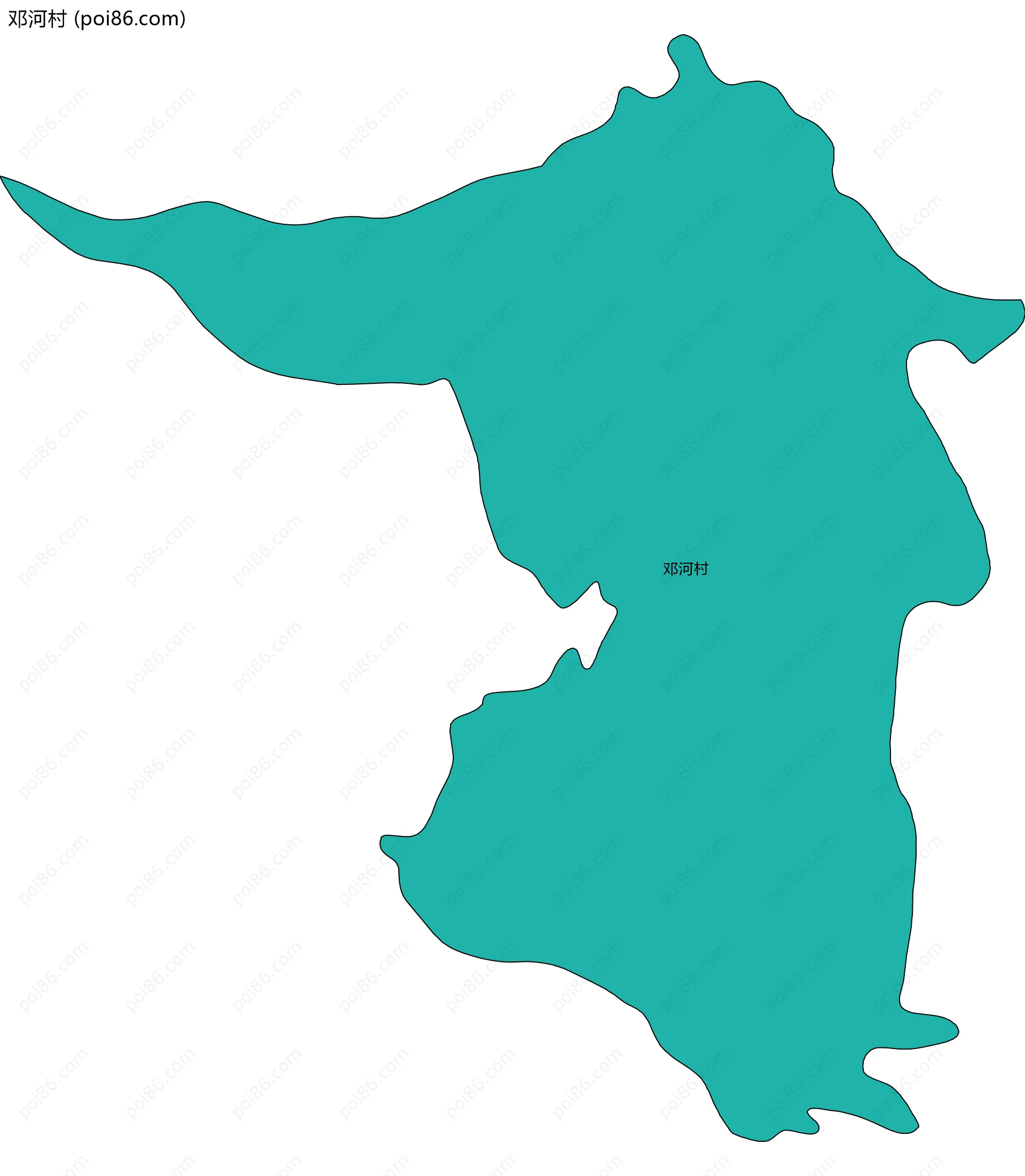 邓河村边界地图