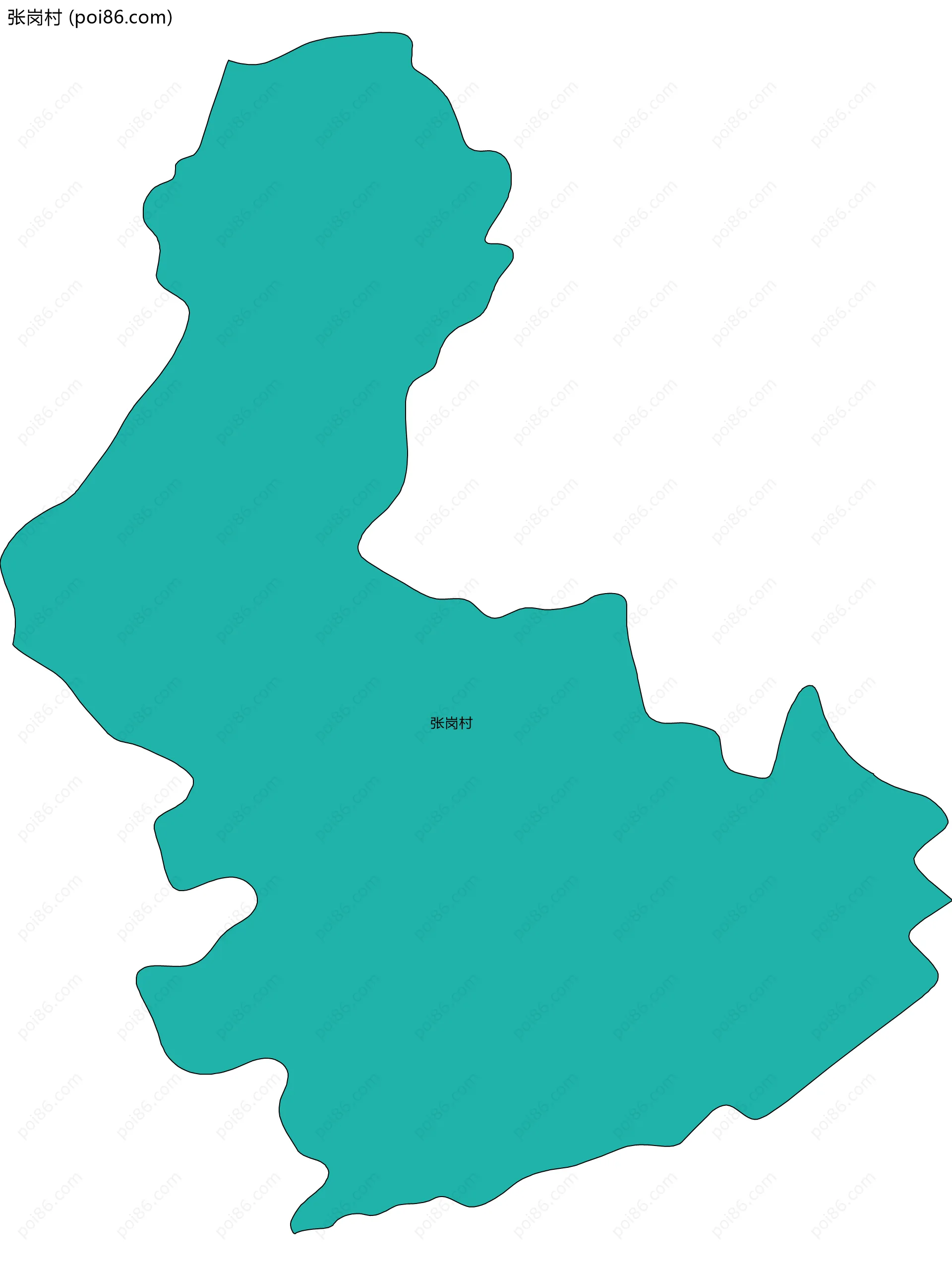 张岗村边界地图