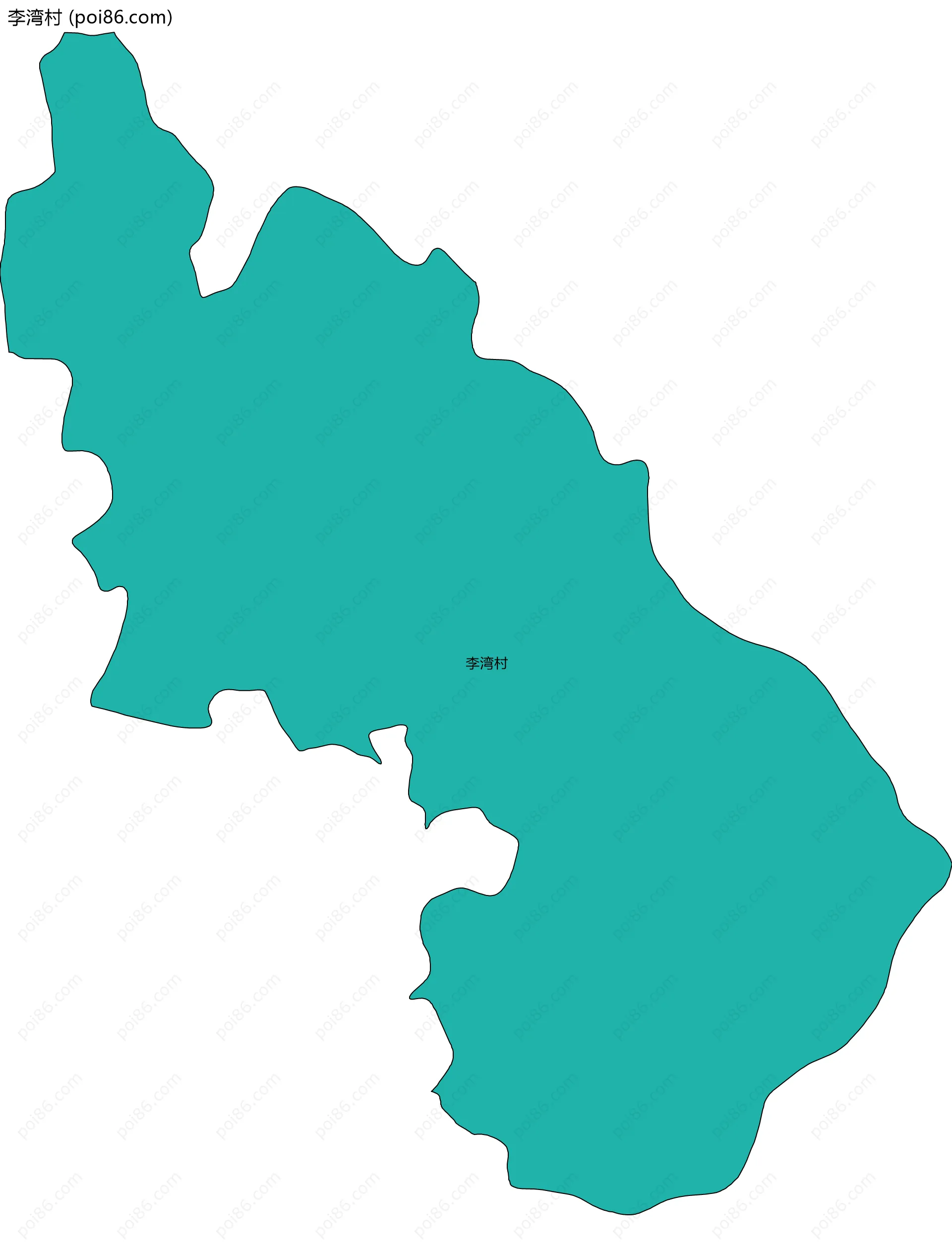 李湾村边界地图