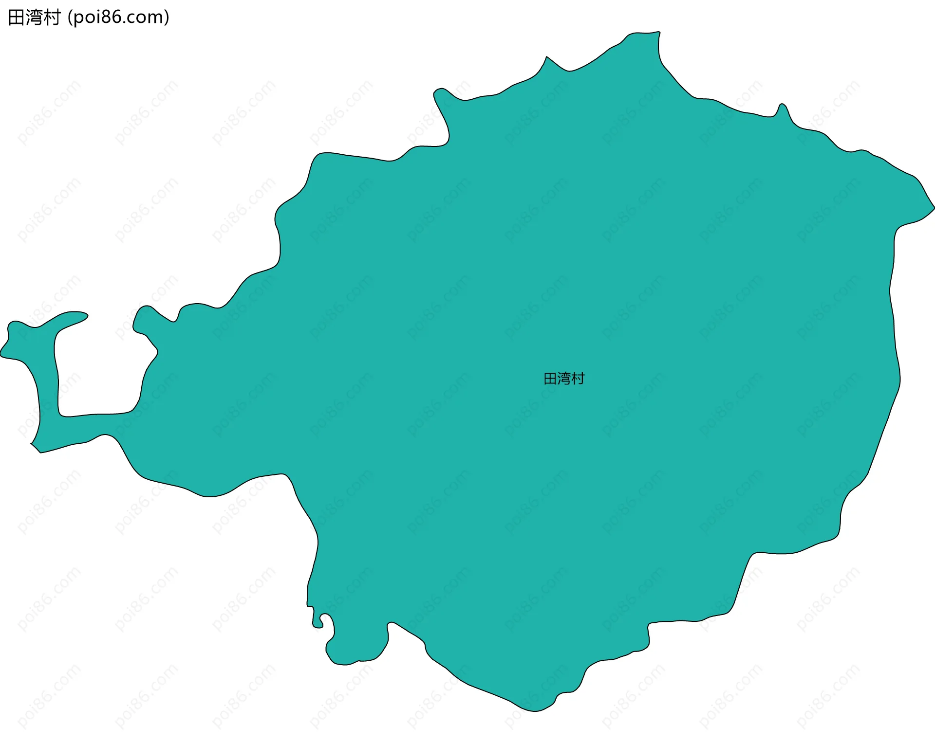 田湾村边界地图