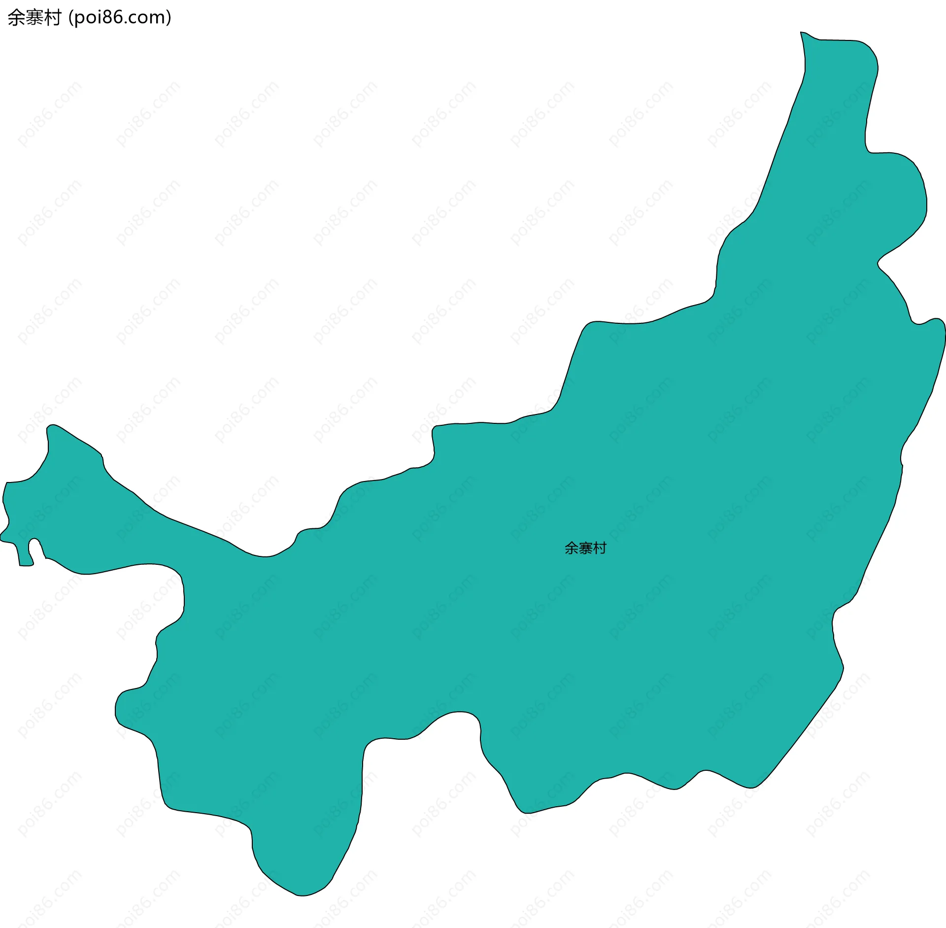 余寨村边界地图