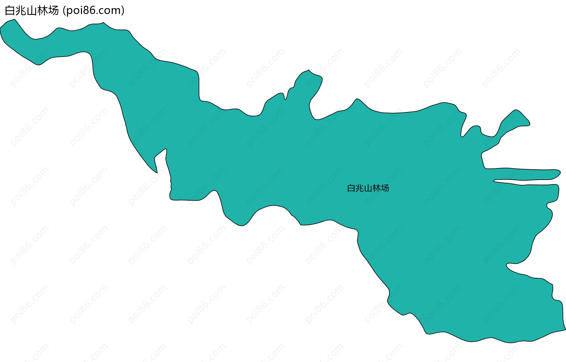 白兆山林场边界地图