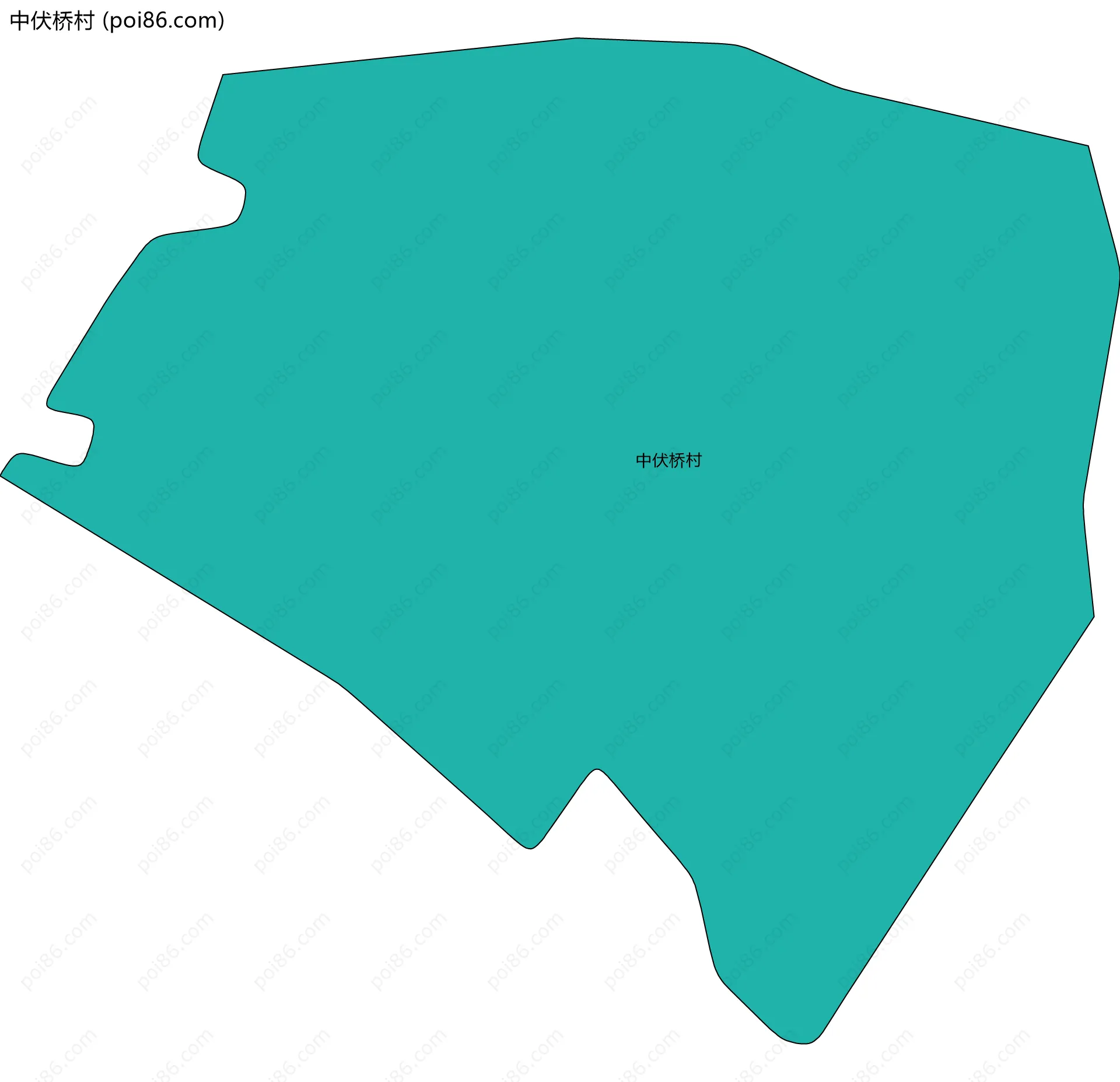中伏桥村边界地图