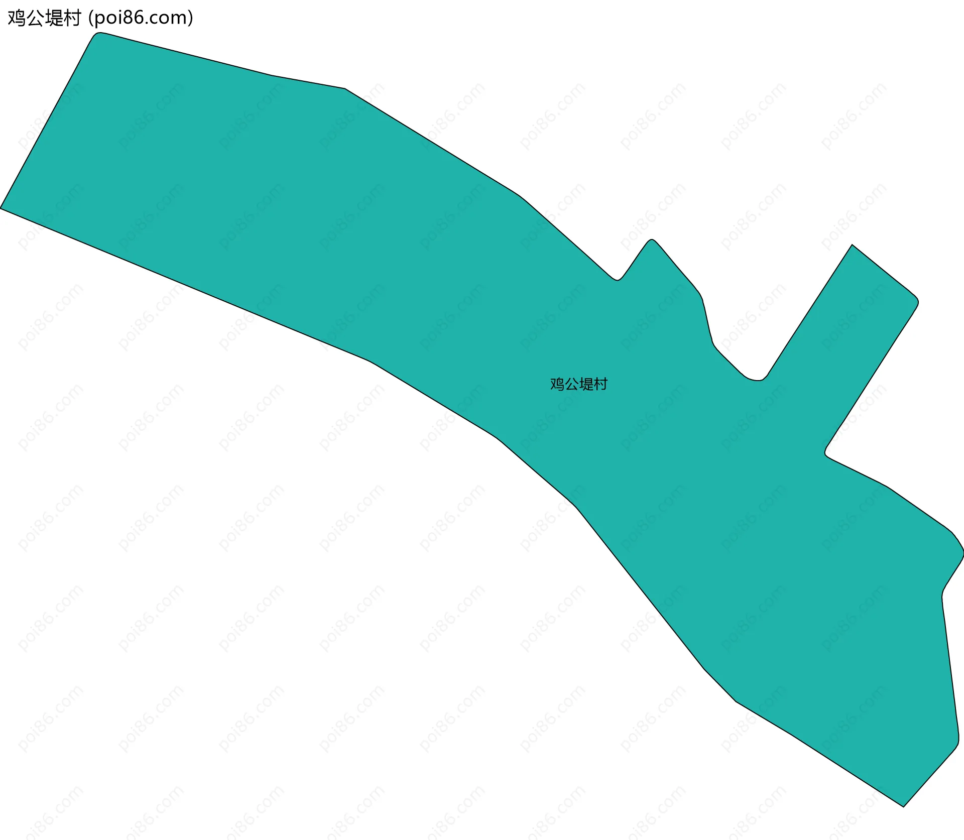 鸡公堤村边界地图