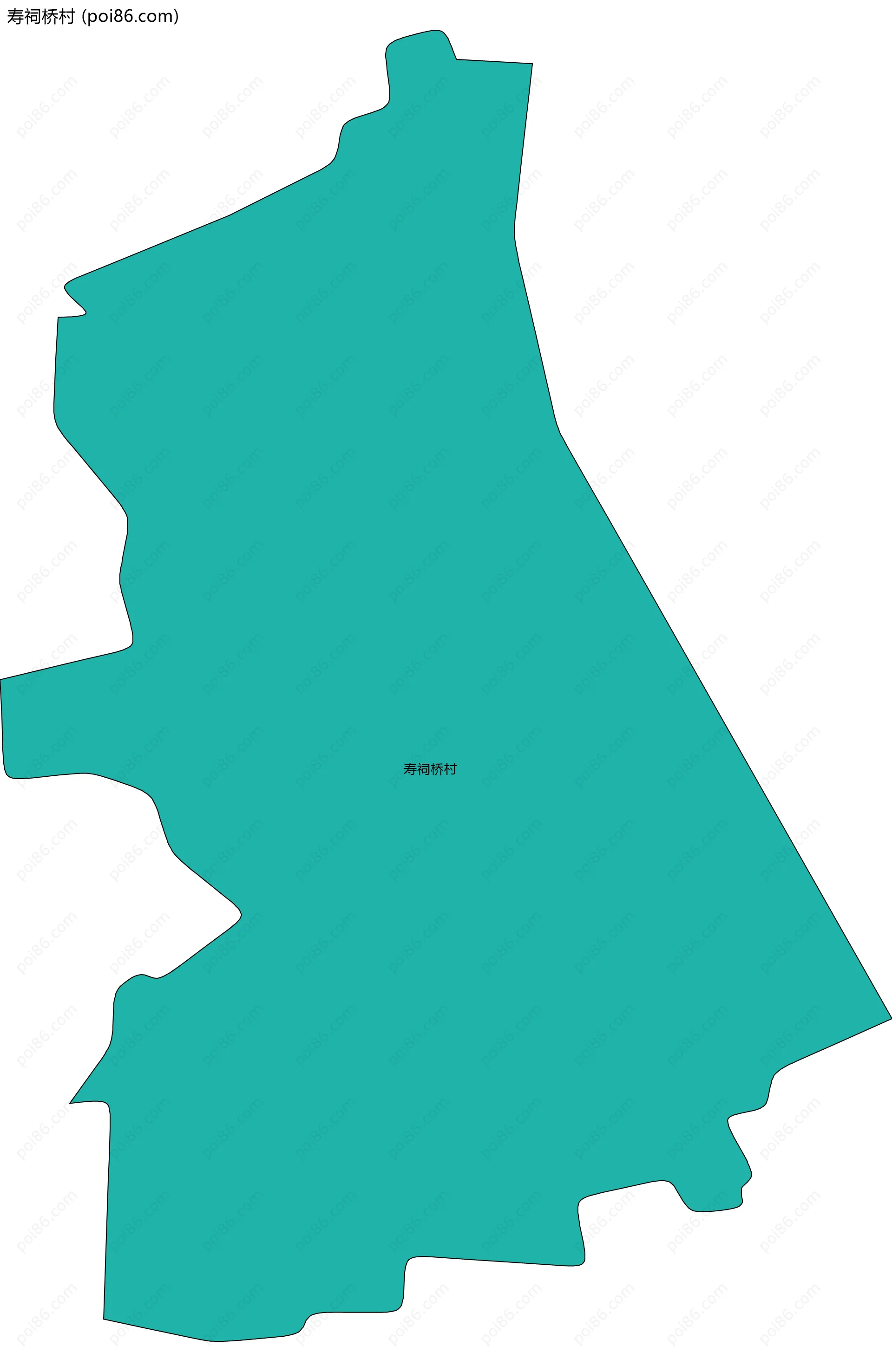 寿祠桥村边界地图
