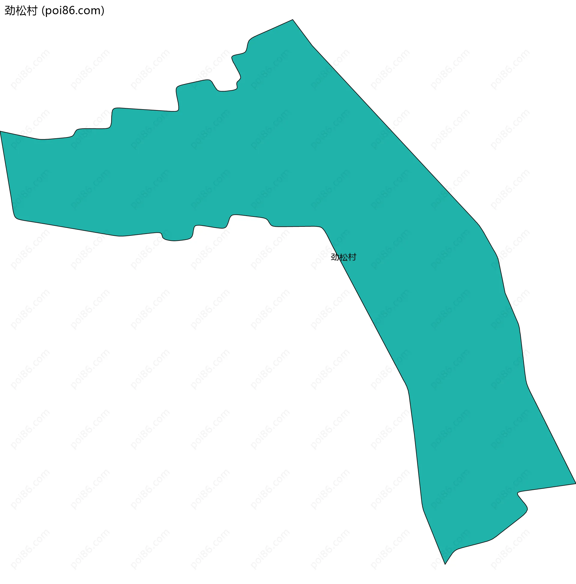 劲松村边界地图