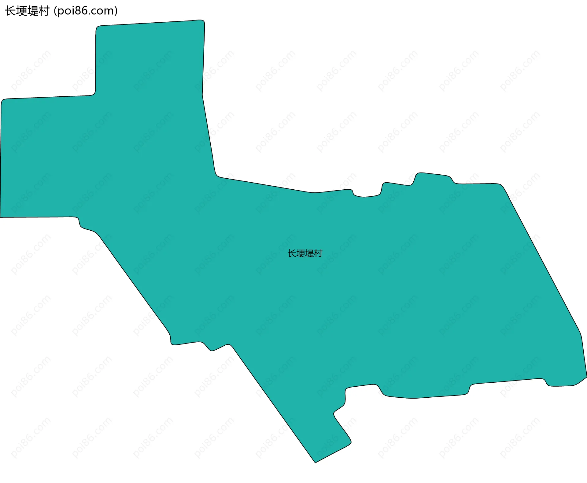 长埂堤村边界地图