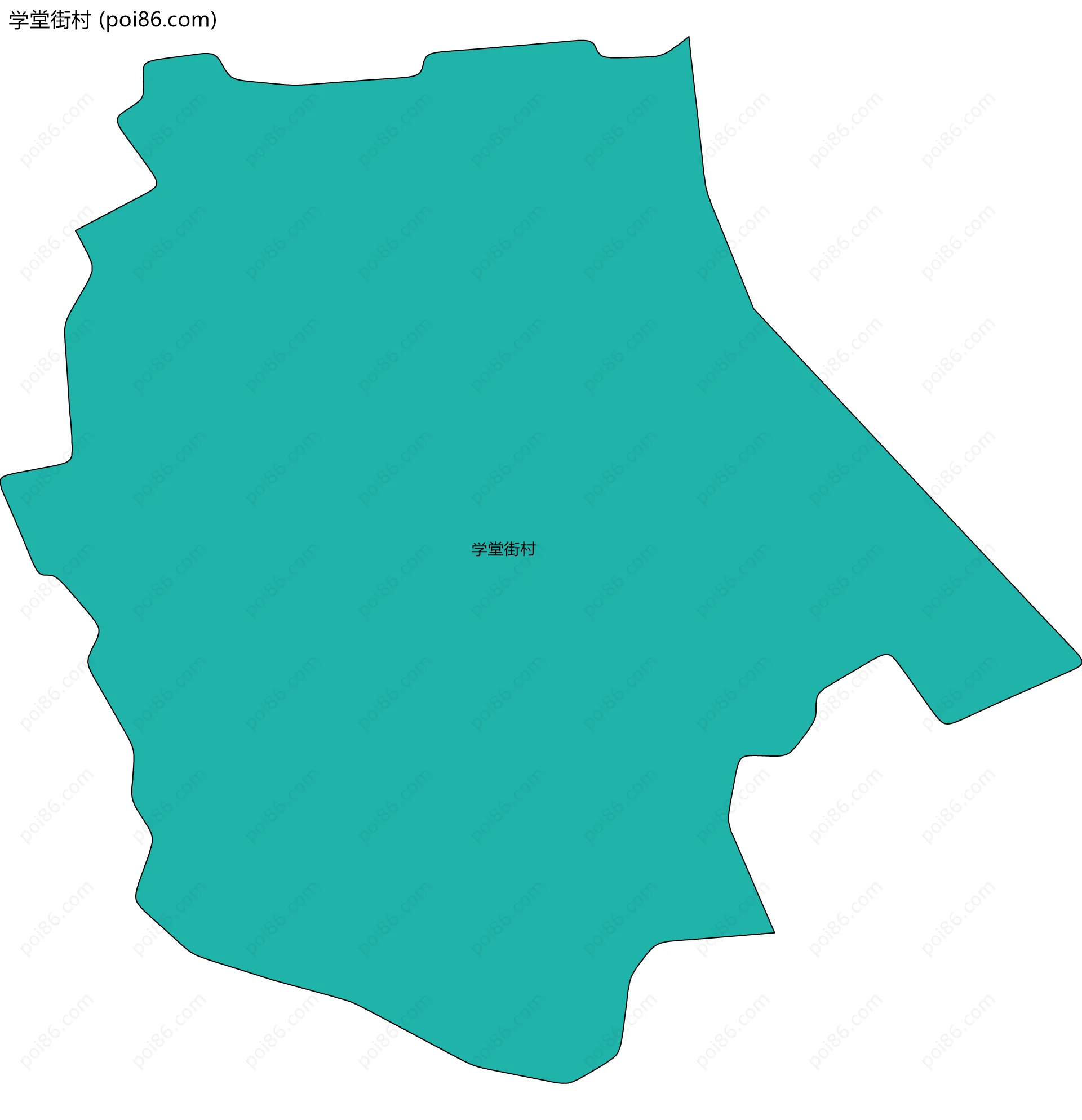 学堂街村边界地图