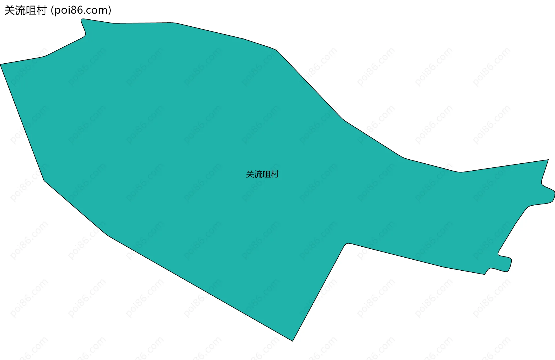 关流咀村边界地图
