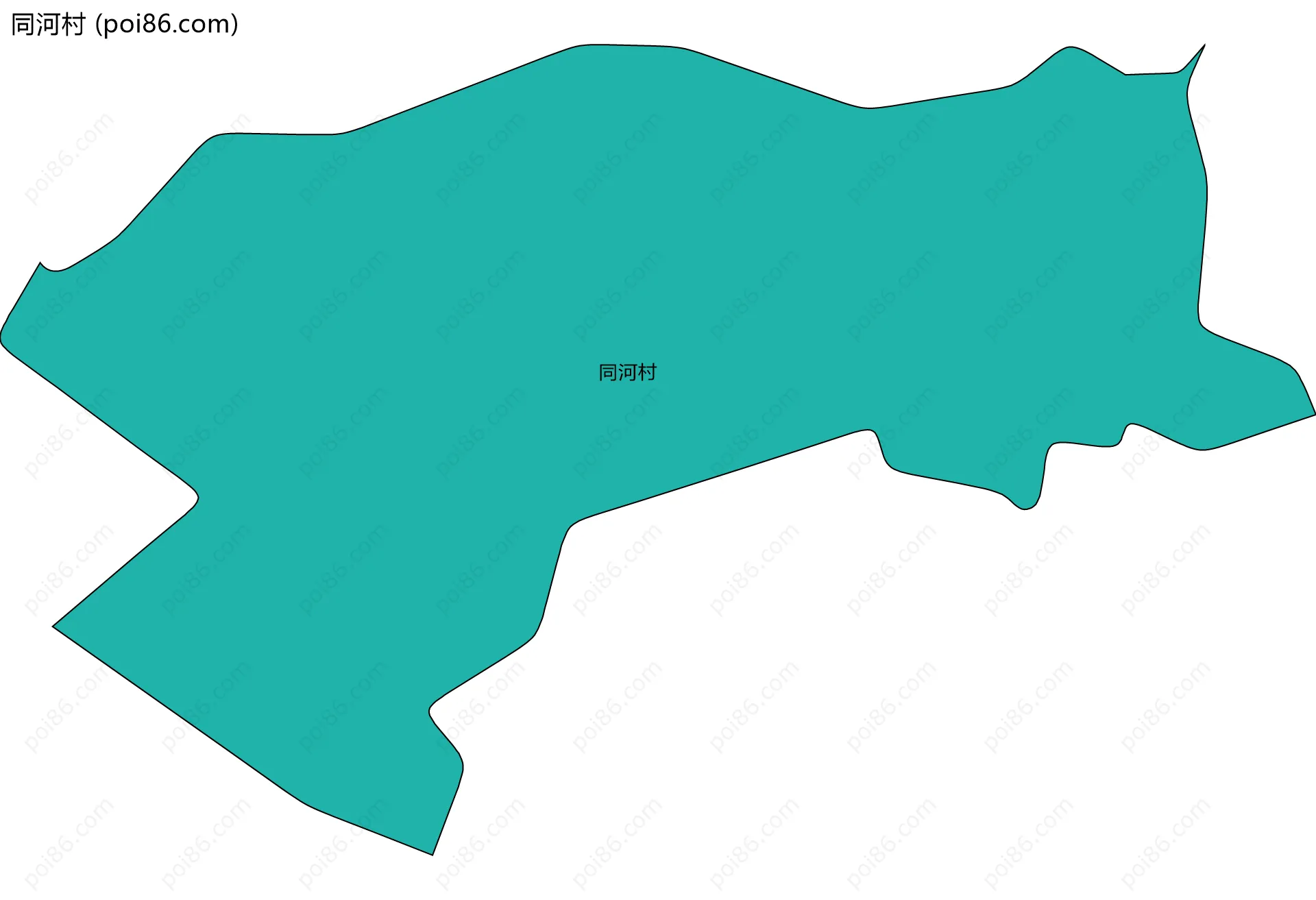 同河村边界地图