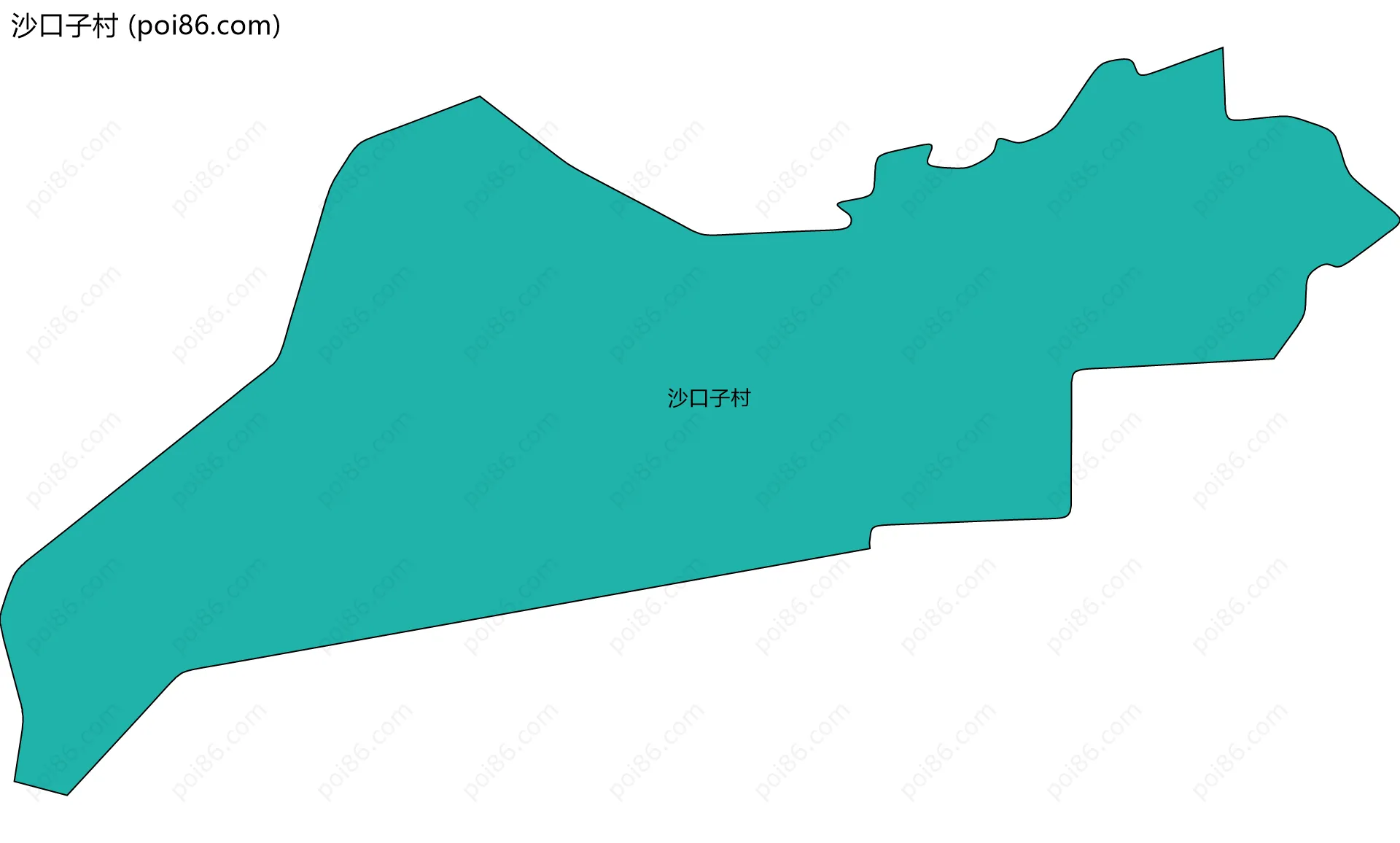沙口子村边界地图
