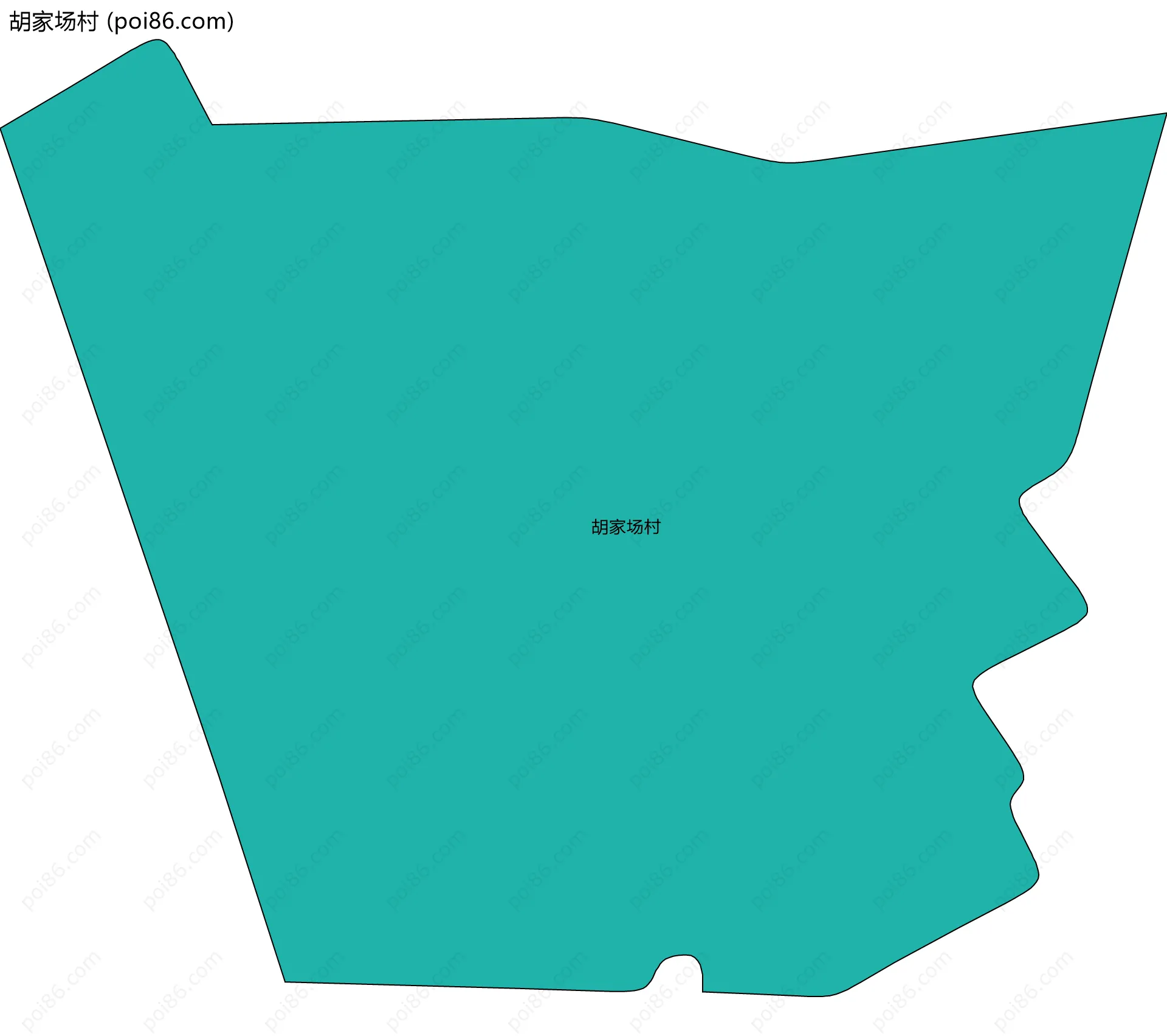 胡家场村边界地图