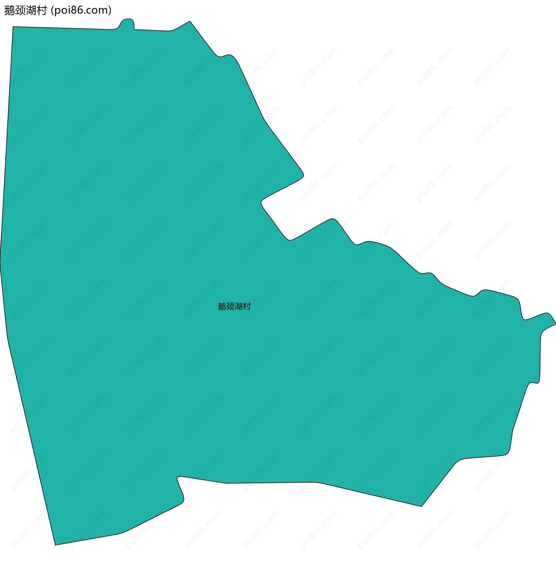 鹅颈湖村边界地图