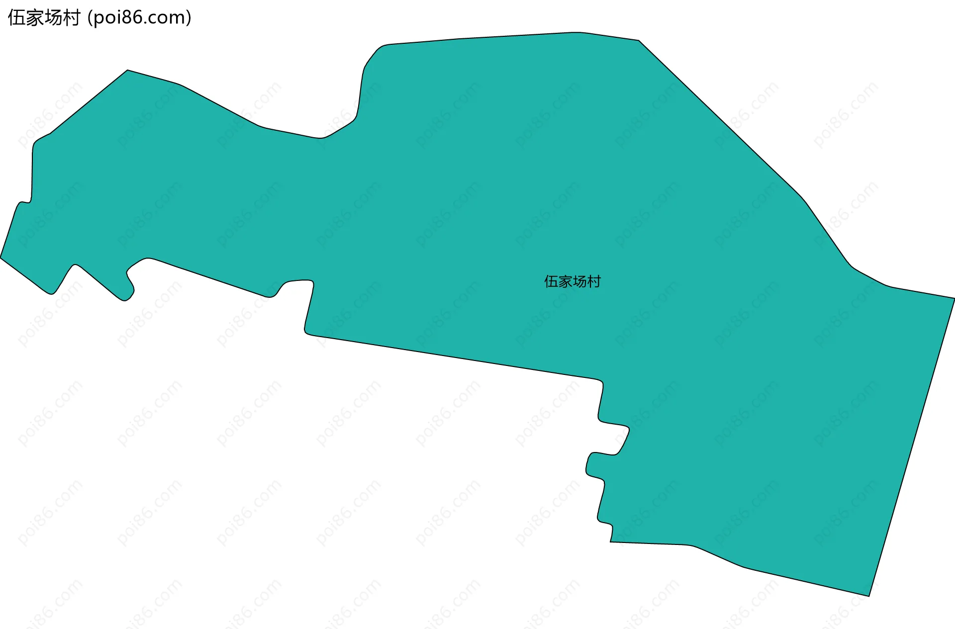伍家场村边界地图