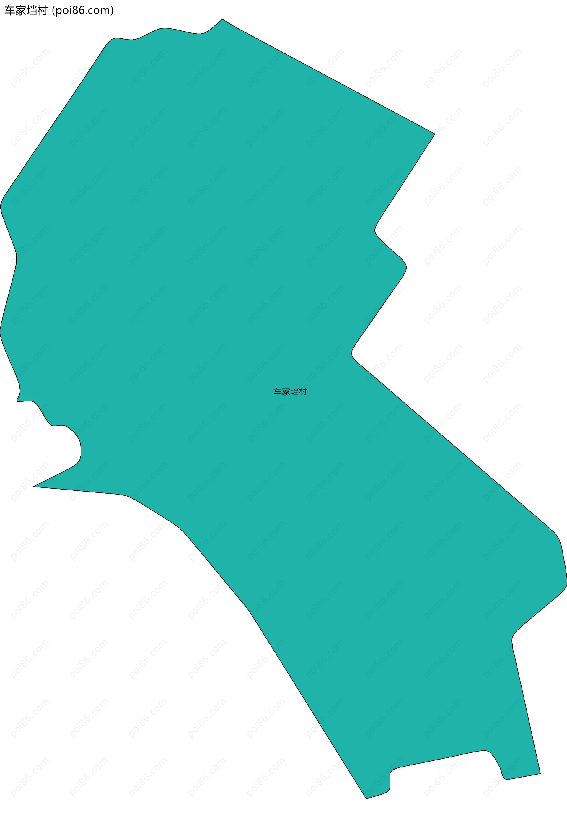 车家垱村边界地图