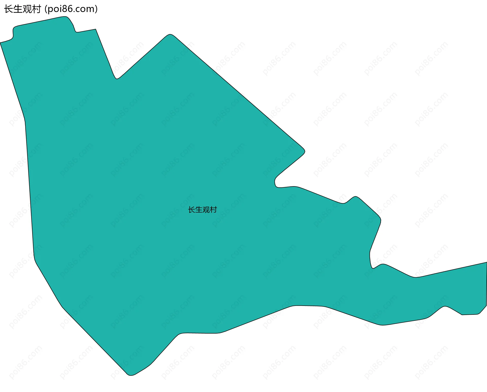 长生观村边界地图