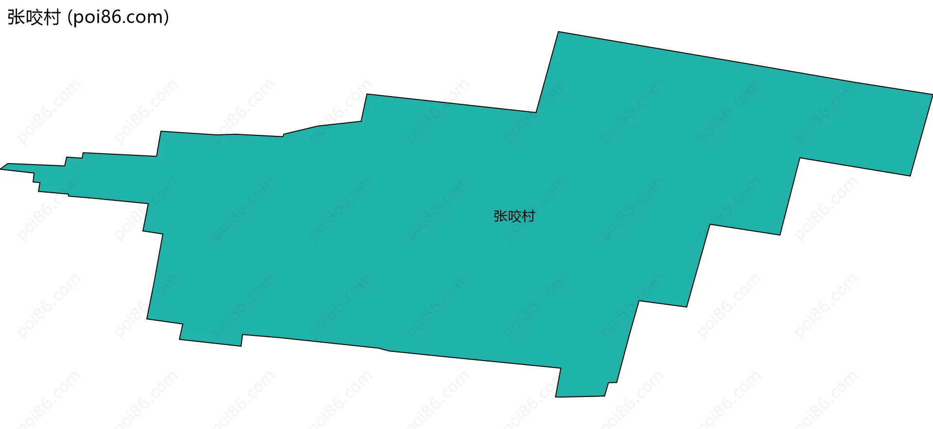 张咬村边界地图