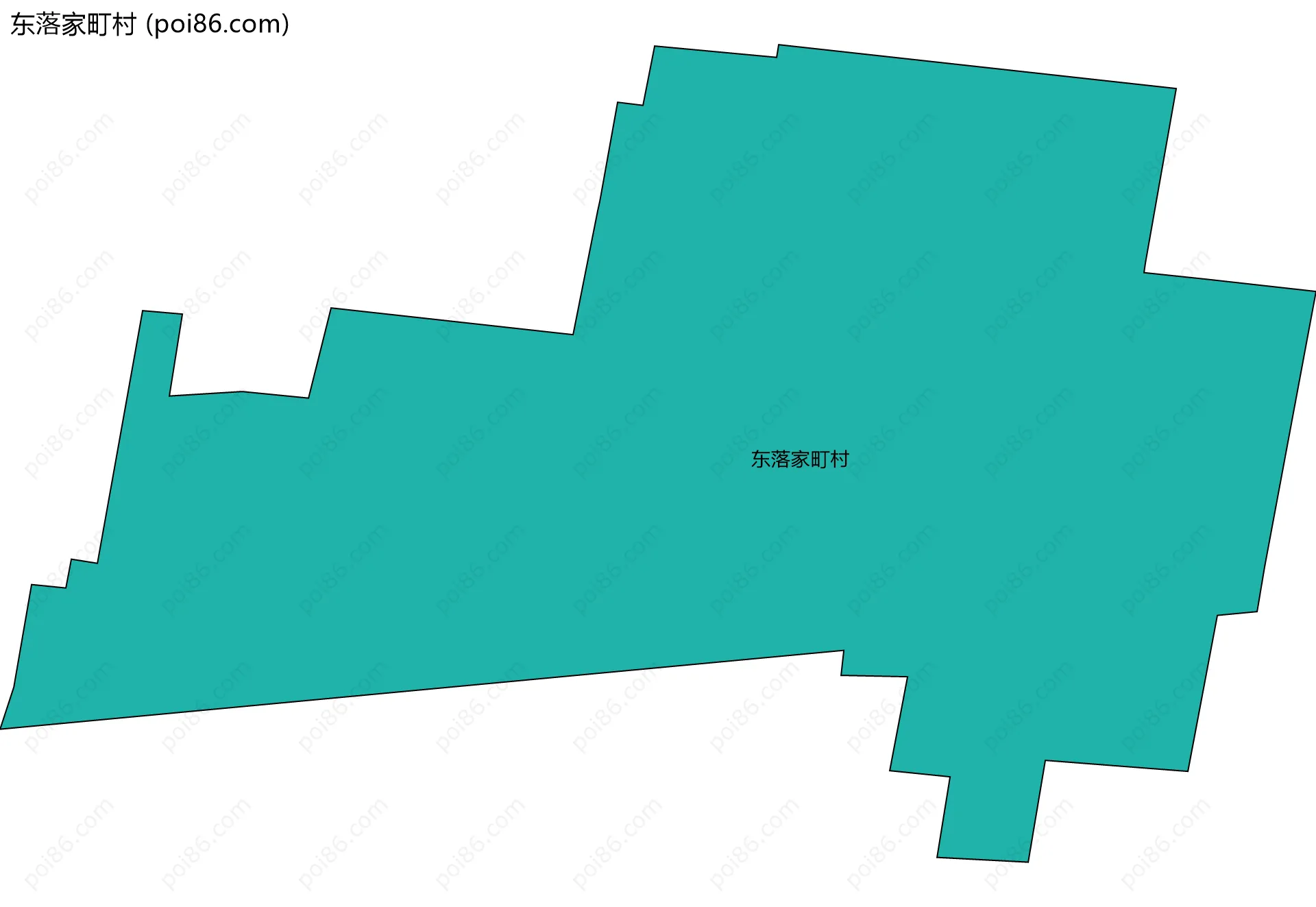 东落家町村边界地图