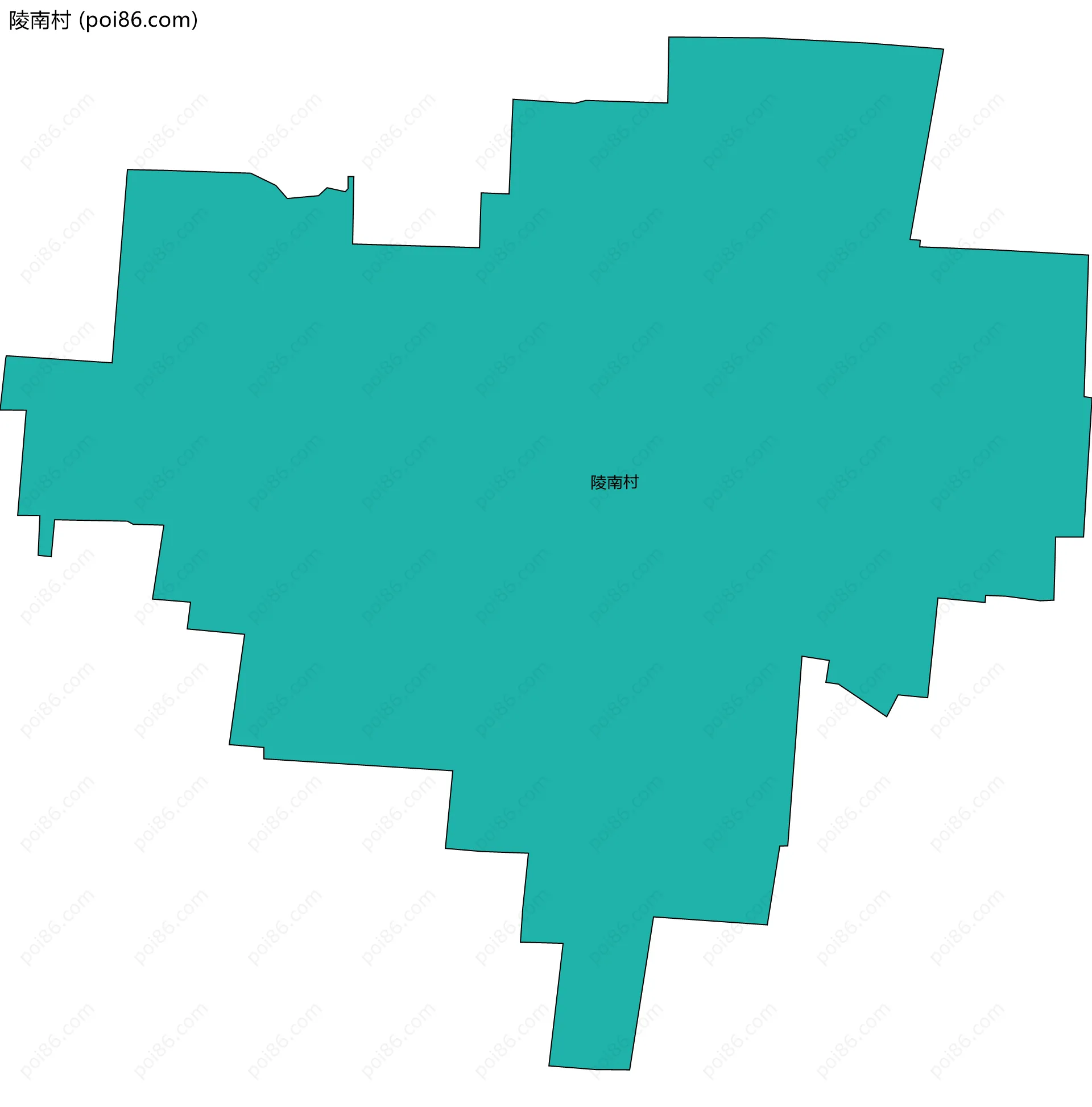 陵南村边界地图