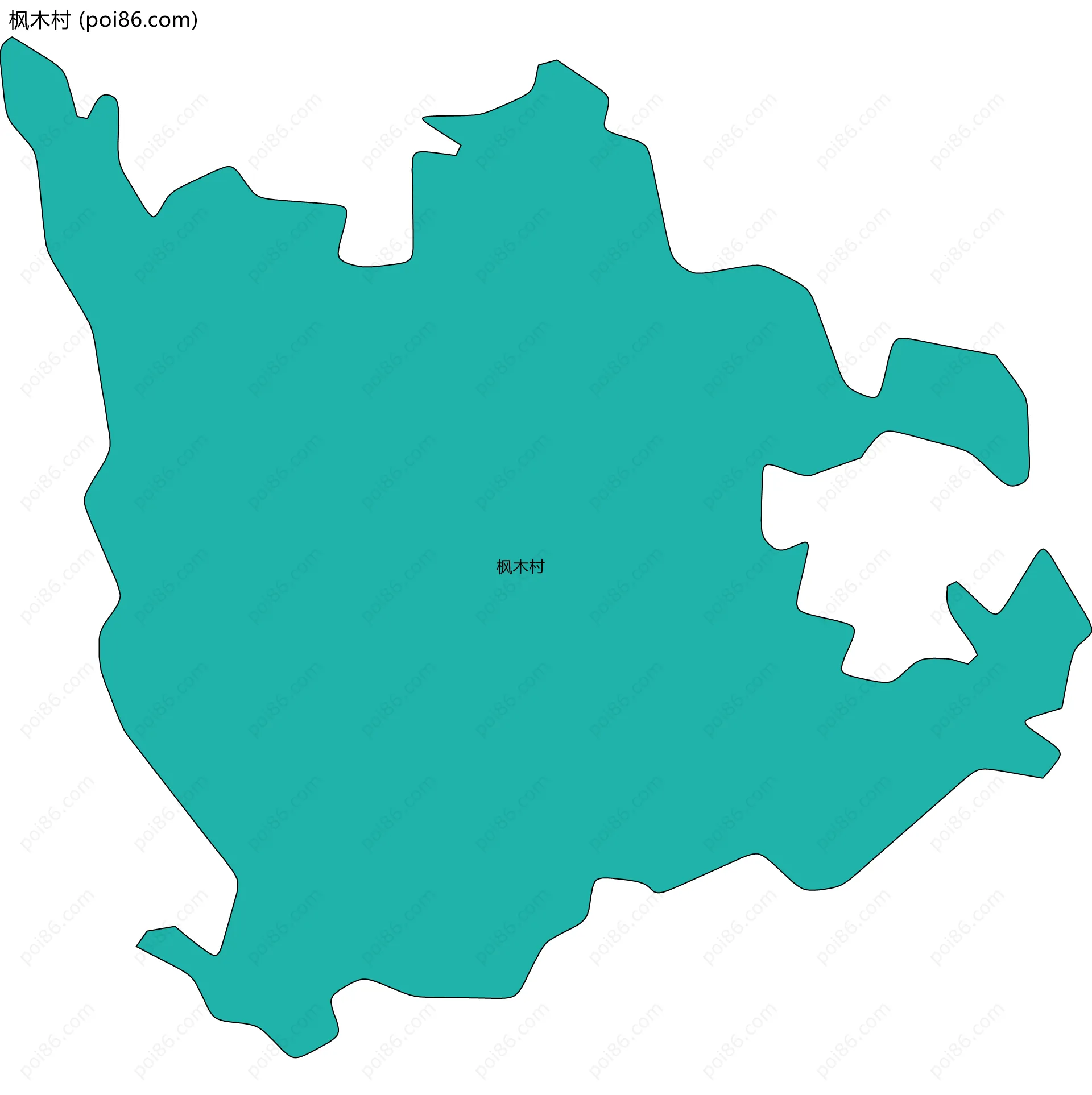 枫木村边界地图