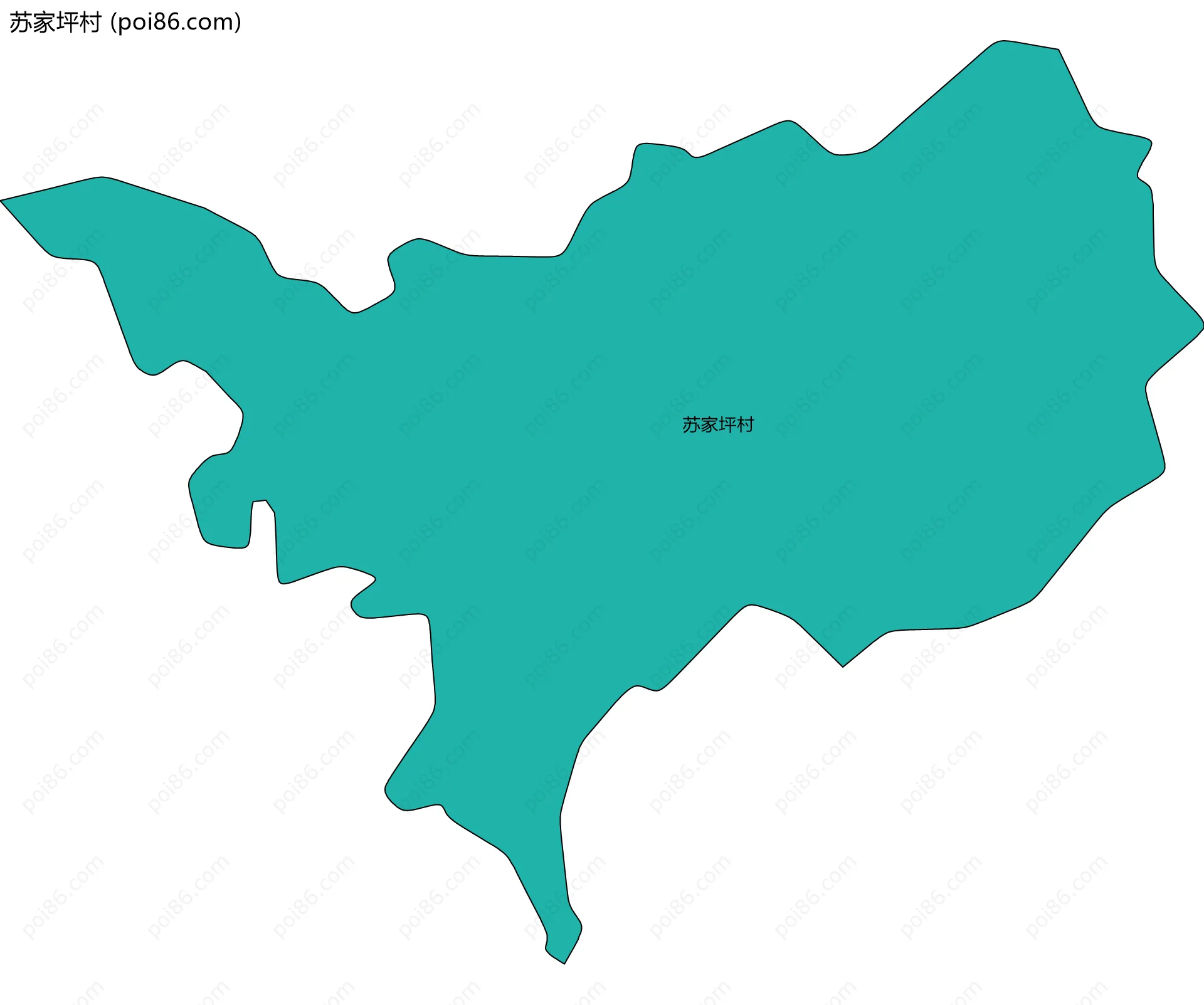 苏家坪村边界地图