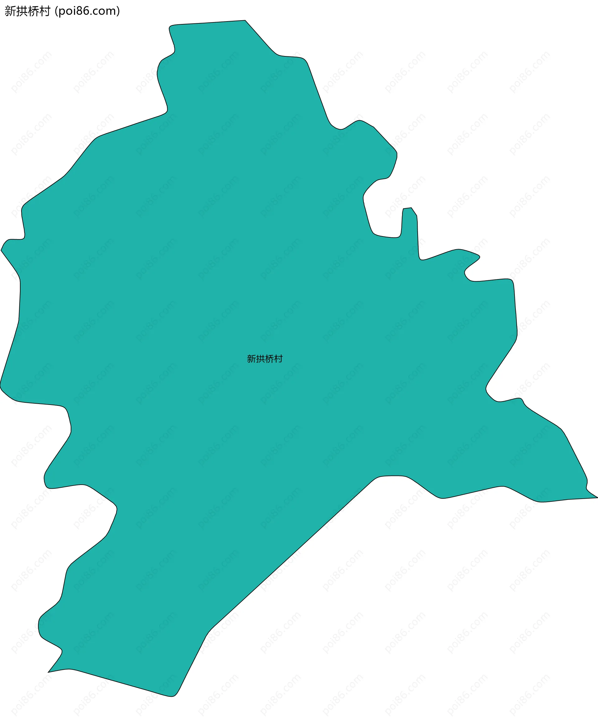 新拱桥村边界地图