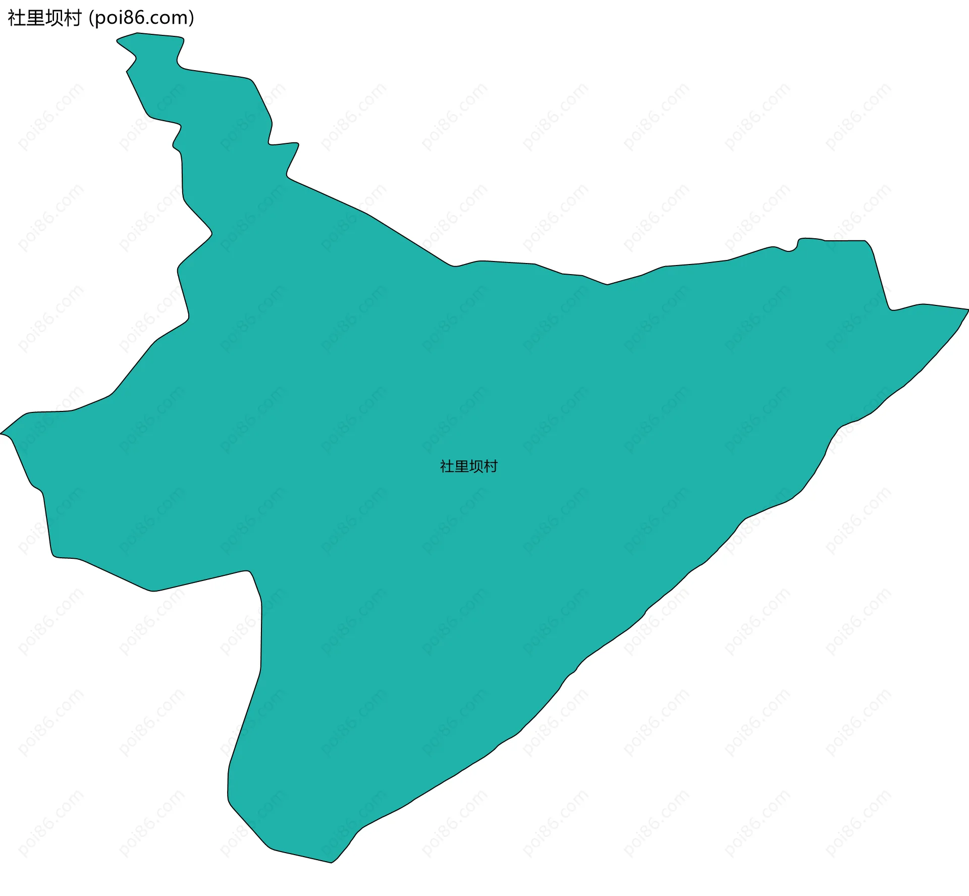 社里坝村边界地图