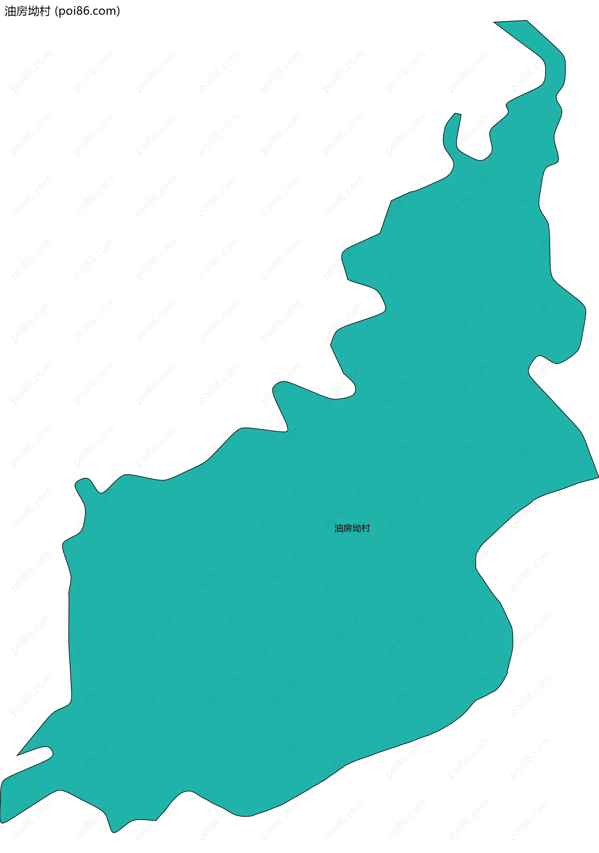 油房坳村边界地图