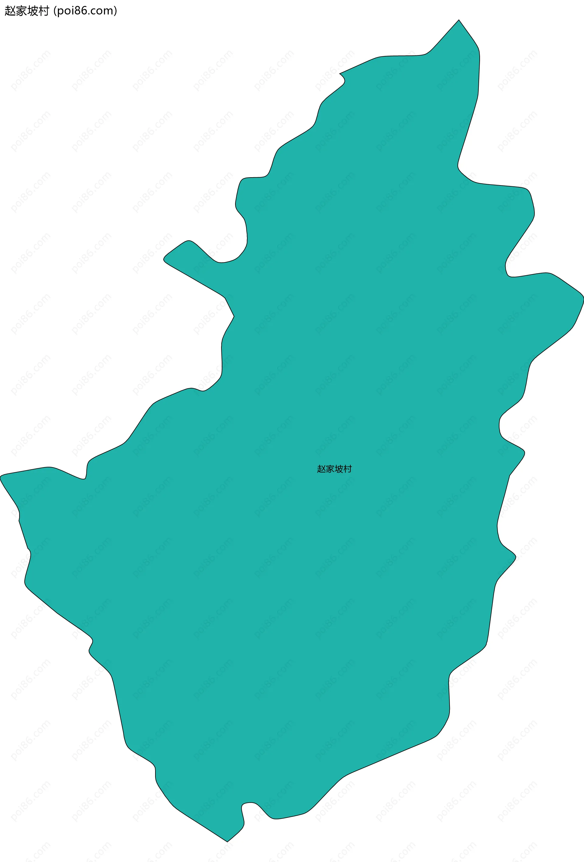 赵家坡村边界地图