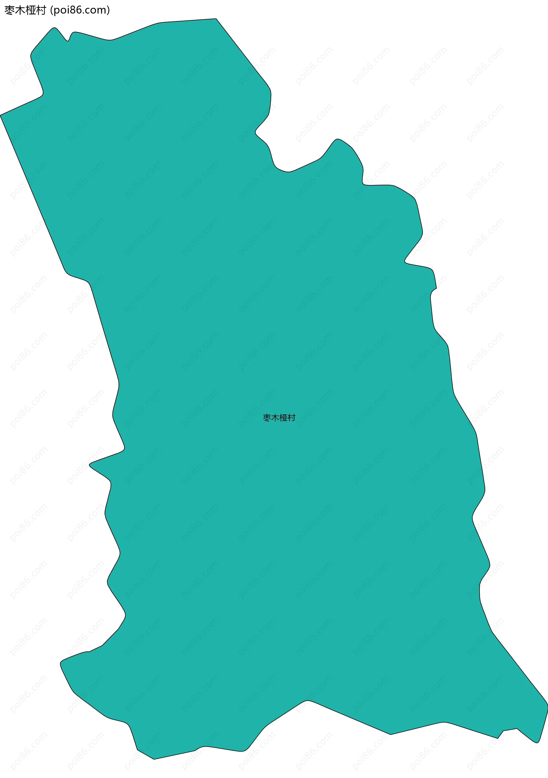 枣木桠村边界地图