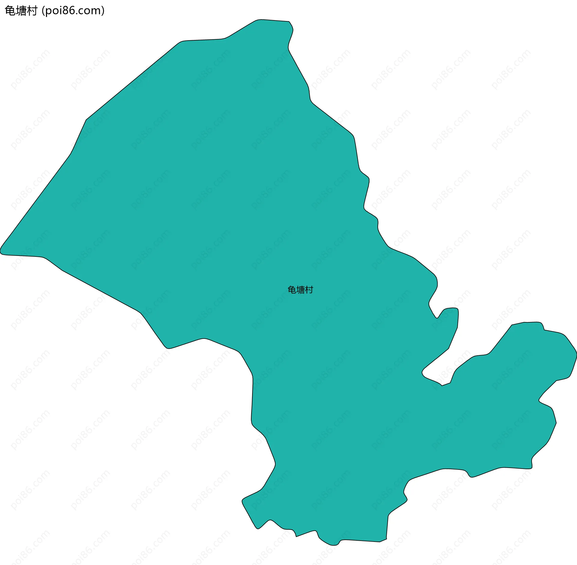 龟塘村边界地图