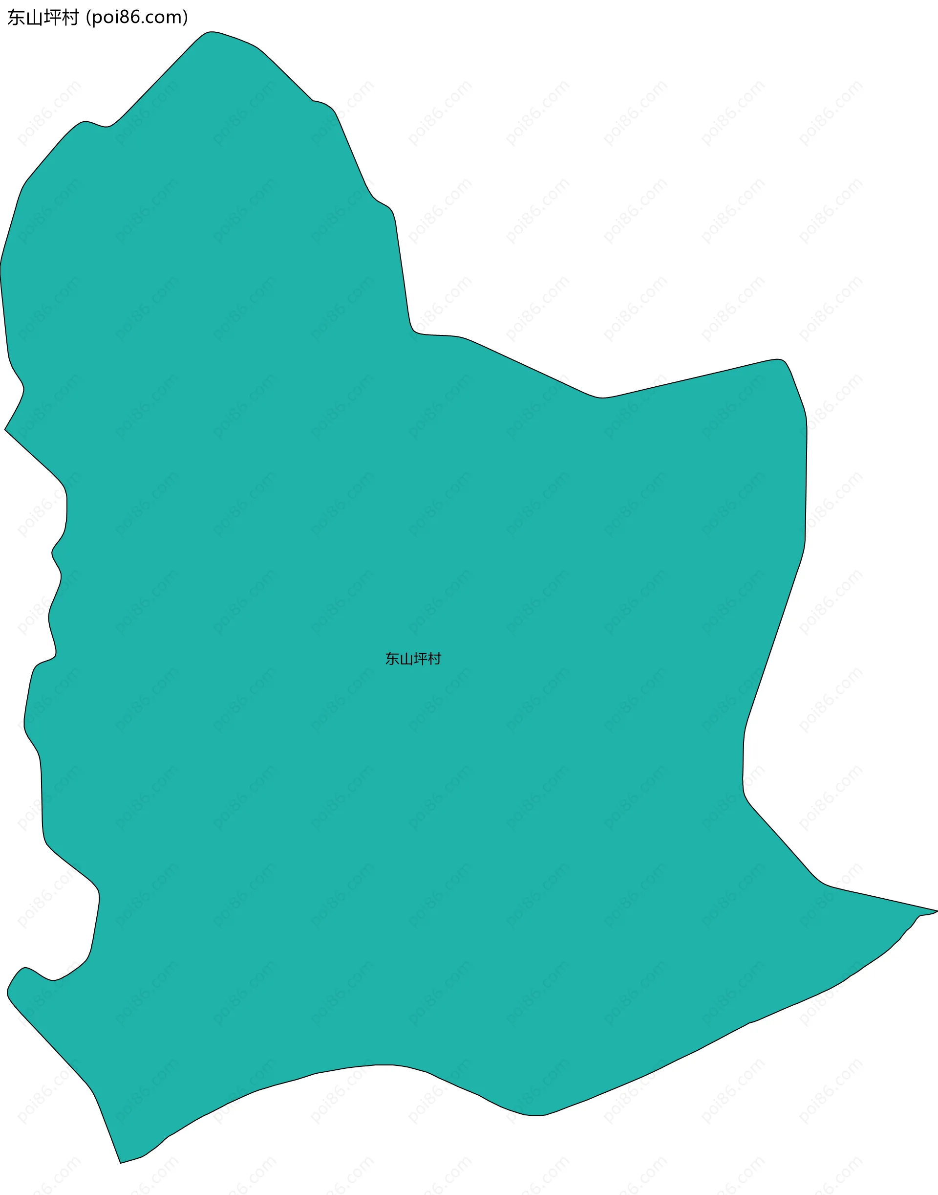 东山坪村边界地图