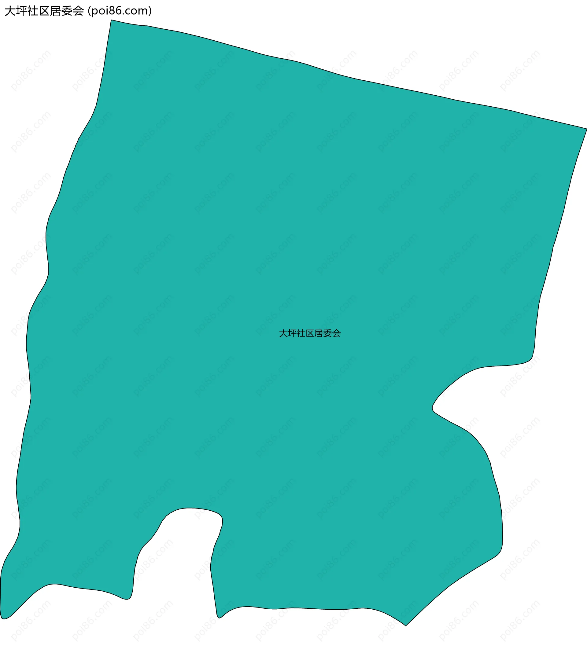 大坪社区居委会边界地图