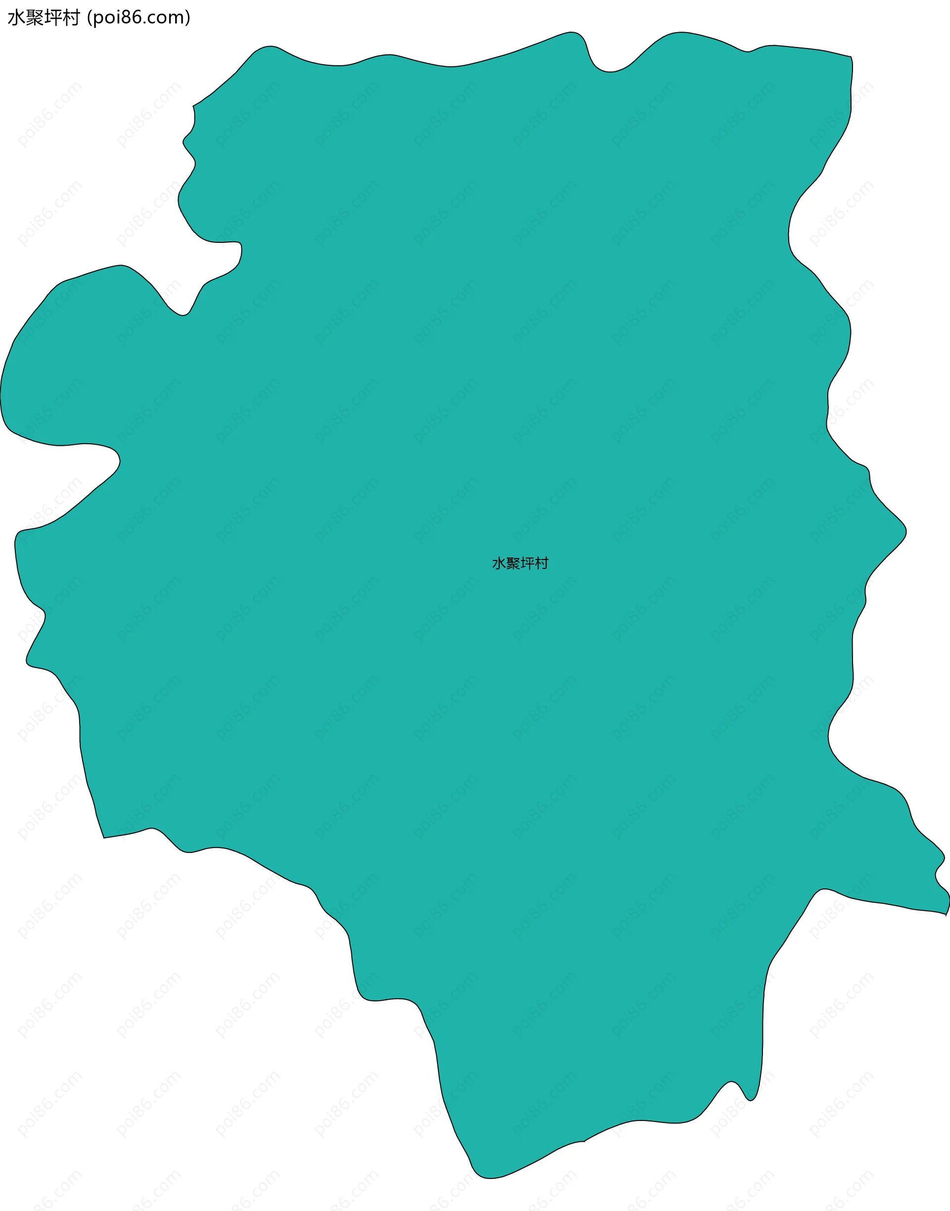 水聚坪村边界地图