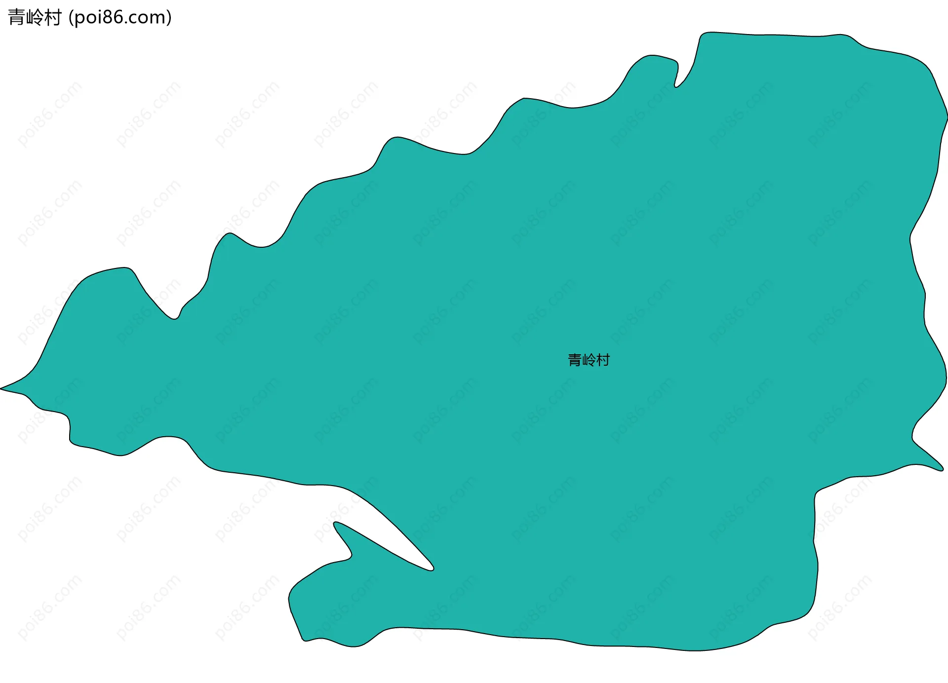 青岭村边界地图