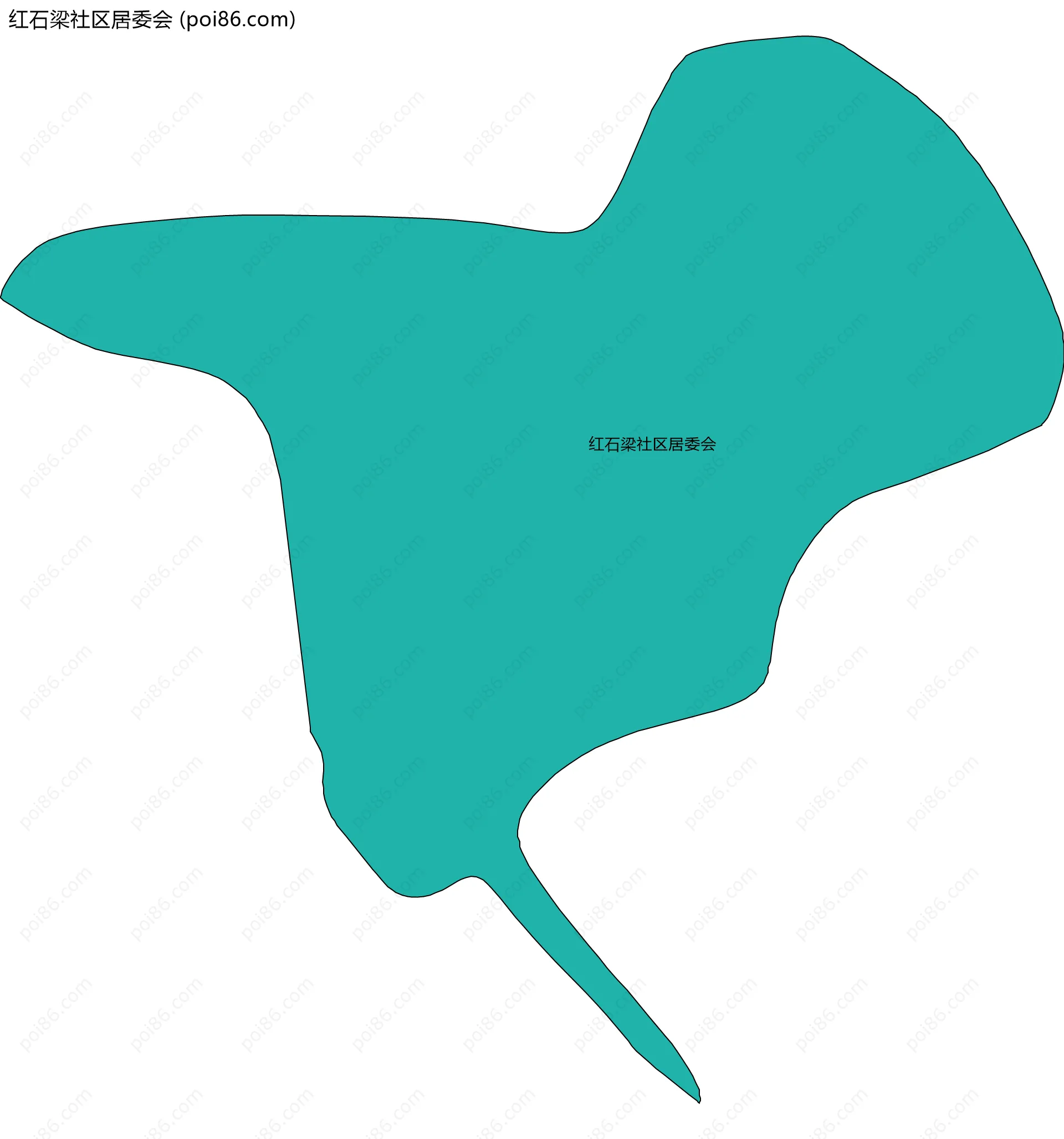 红石梁社区居委会边界地图