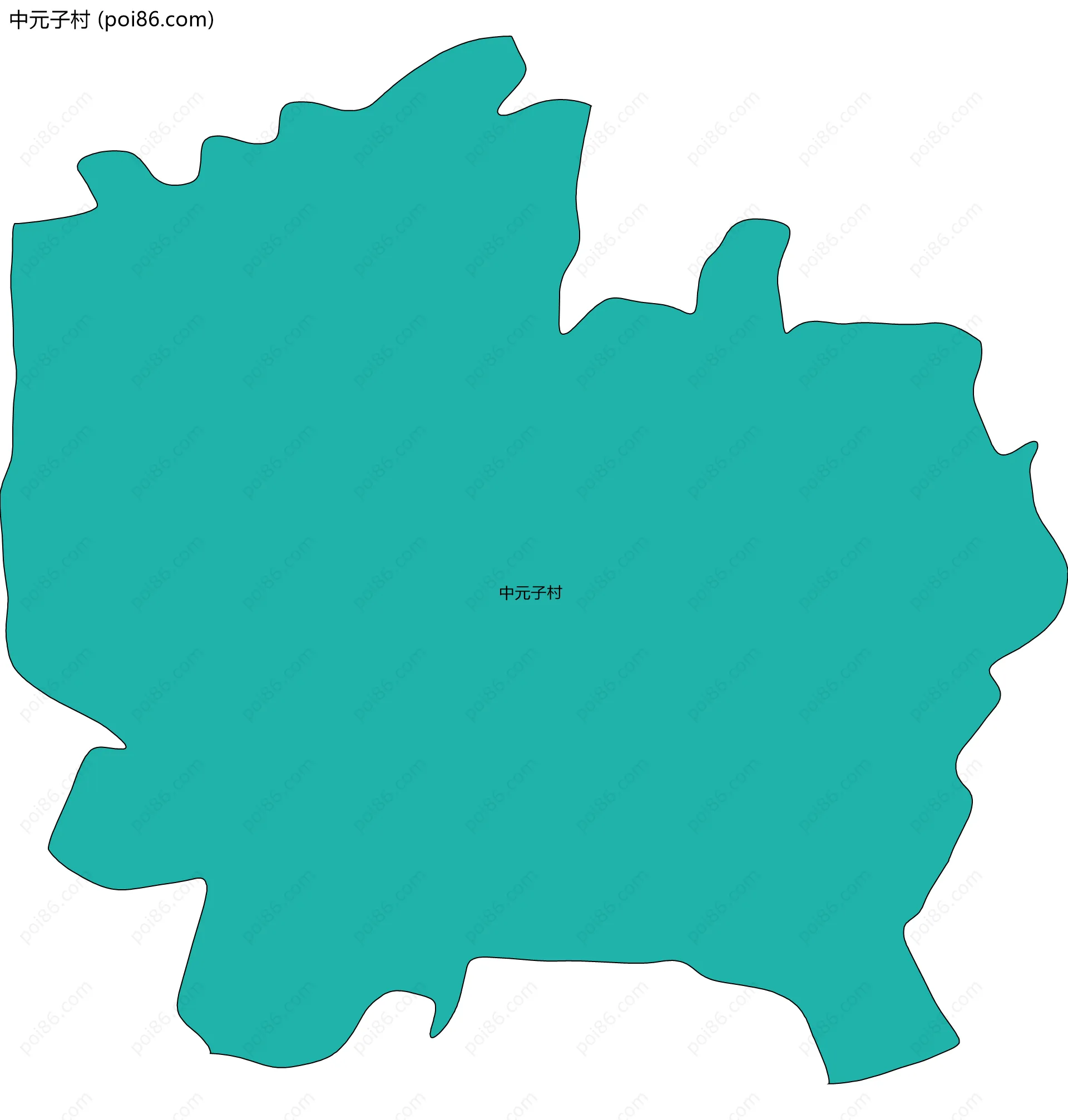 中元子村边界地图