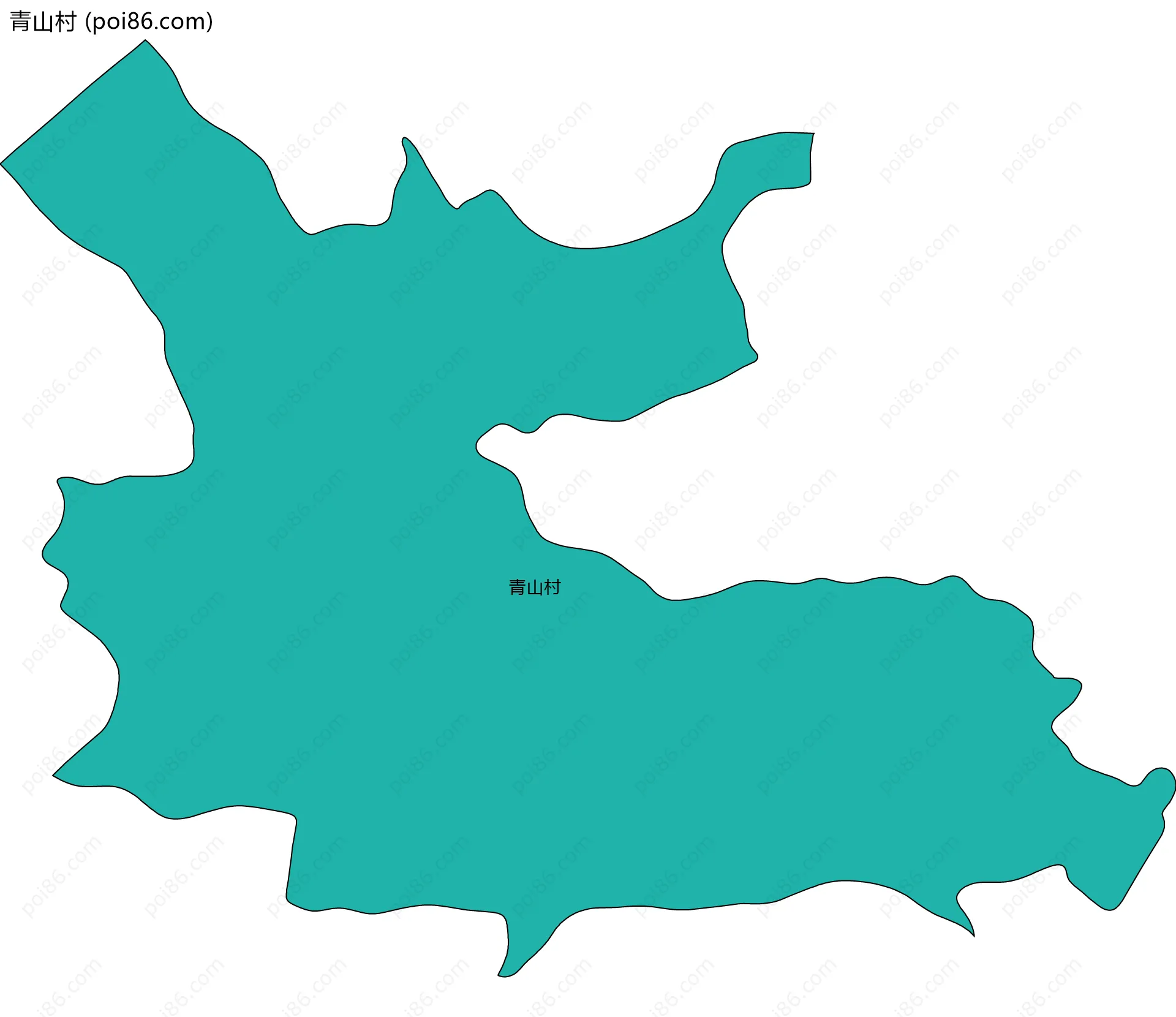 青山村边界地图